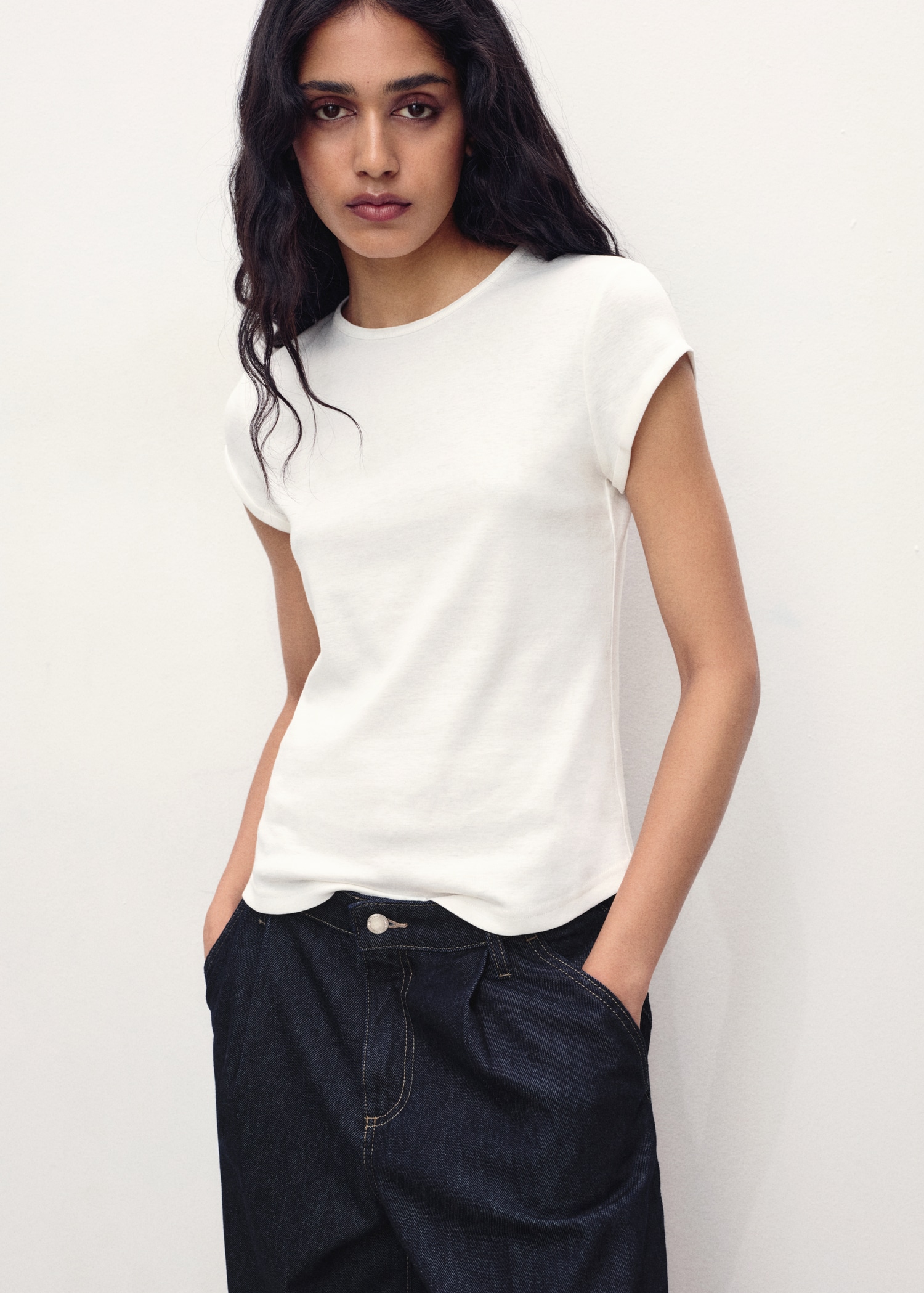 T-shirt coton manches courtes - Plan moyen
