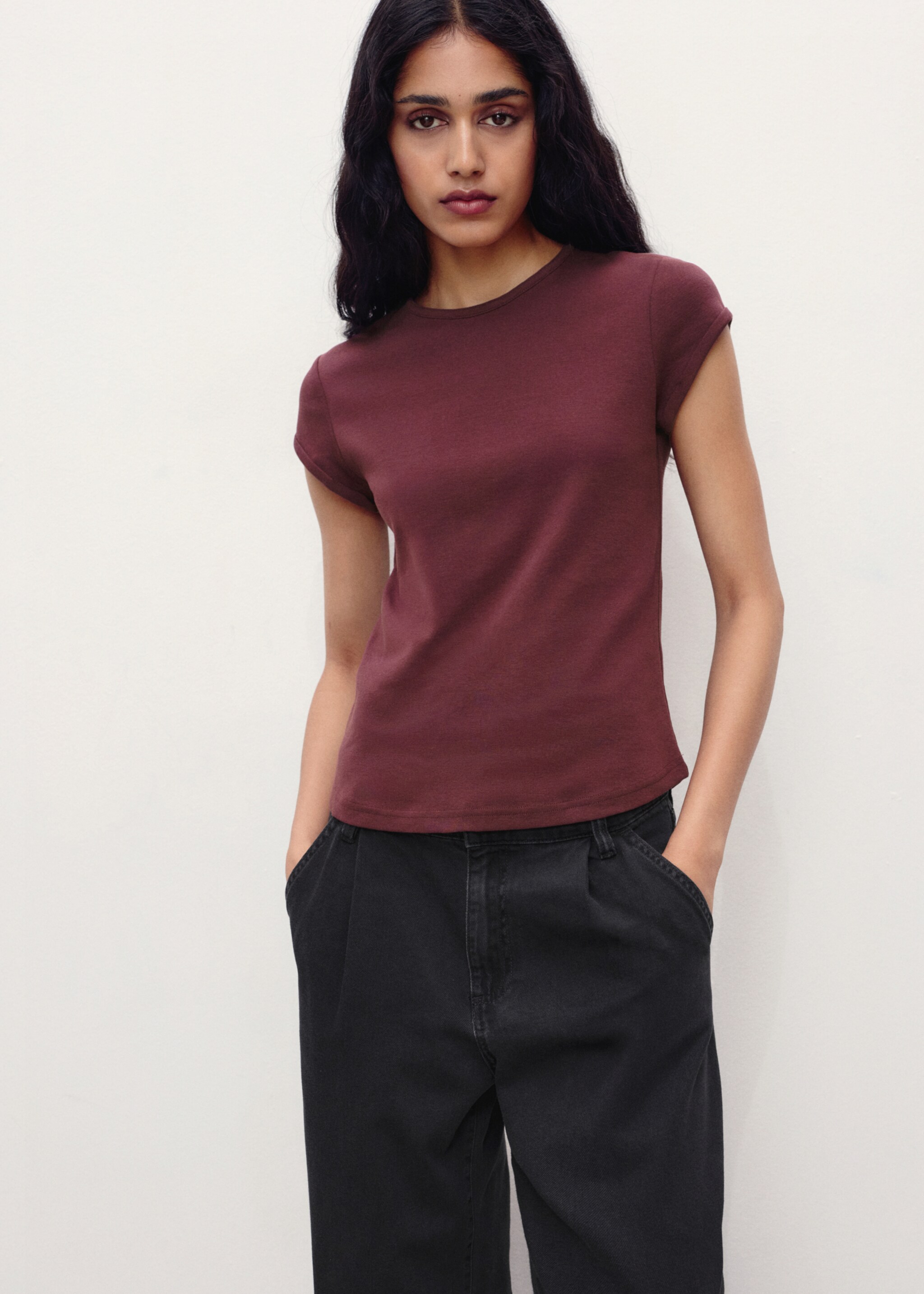T-shirt coton manches courtes - Plan moyen