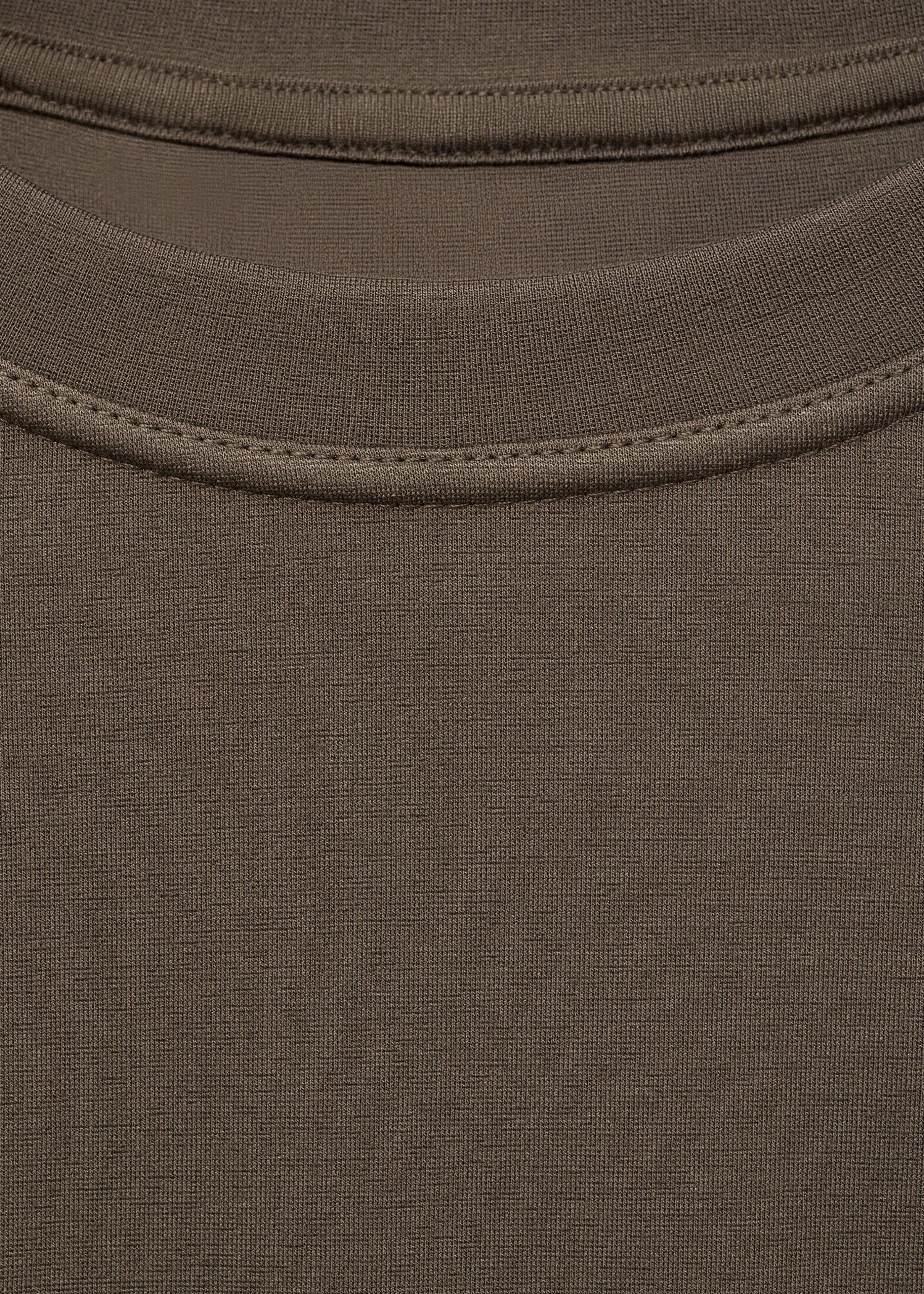 Crewneck sweatshirt - Details of the article 8, Medium Brown. Ref: 17074097-00.