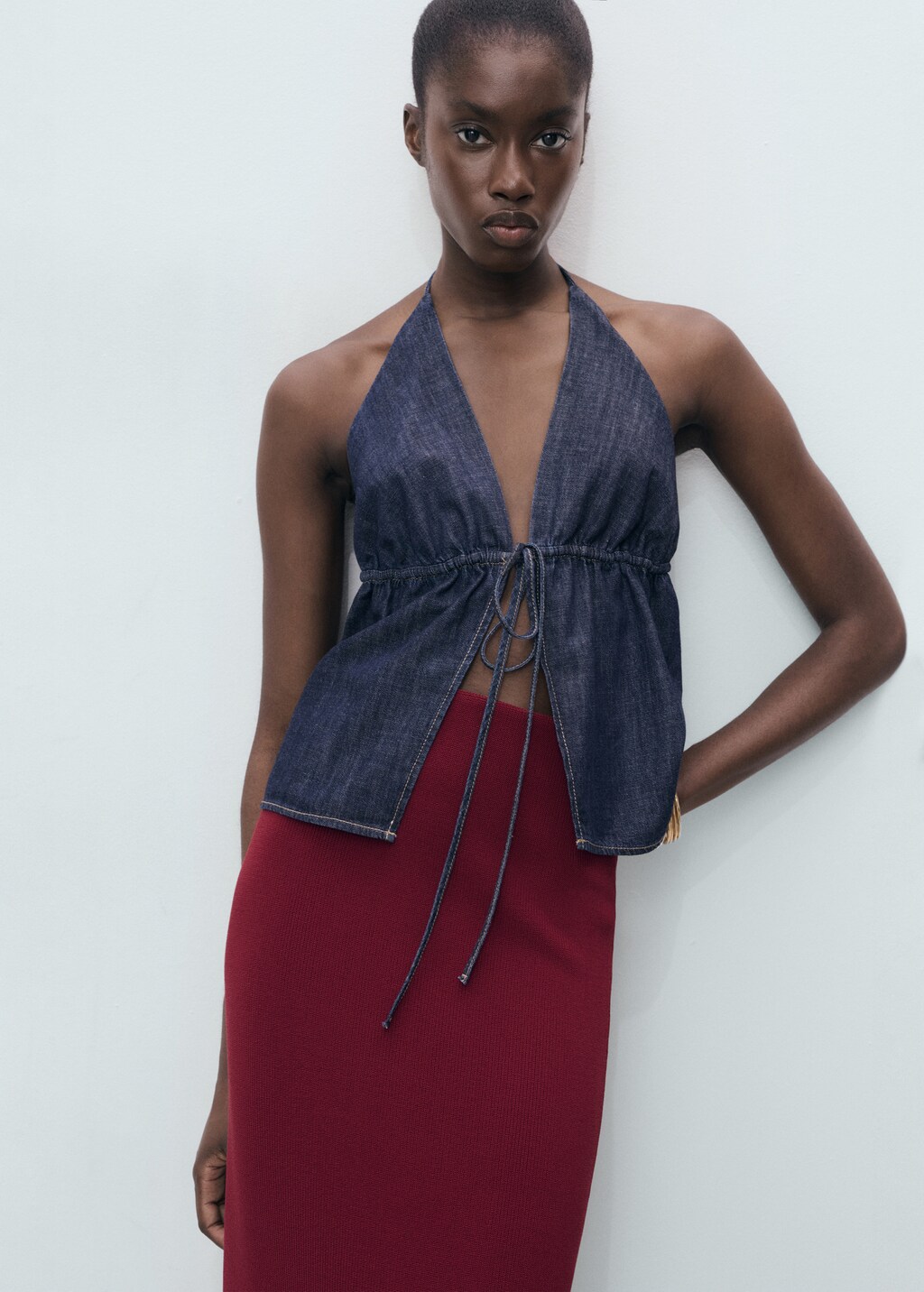 Fine knit midi skirt - image 4