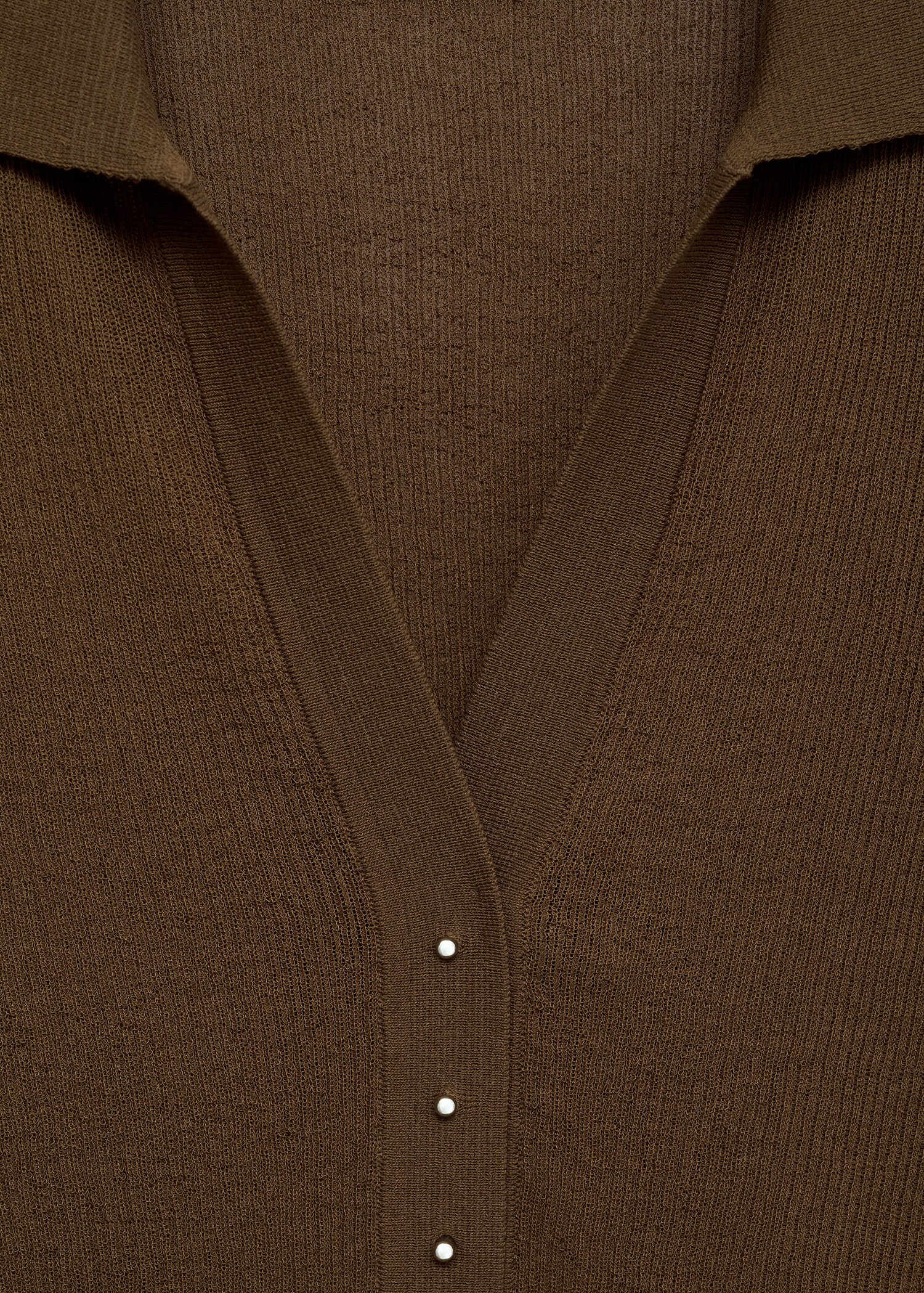 Polo en jersey côtelé avec col chemise - Détail de l'article 8