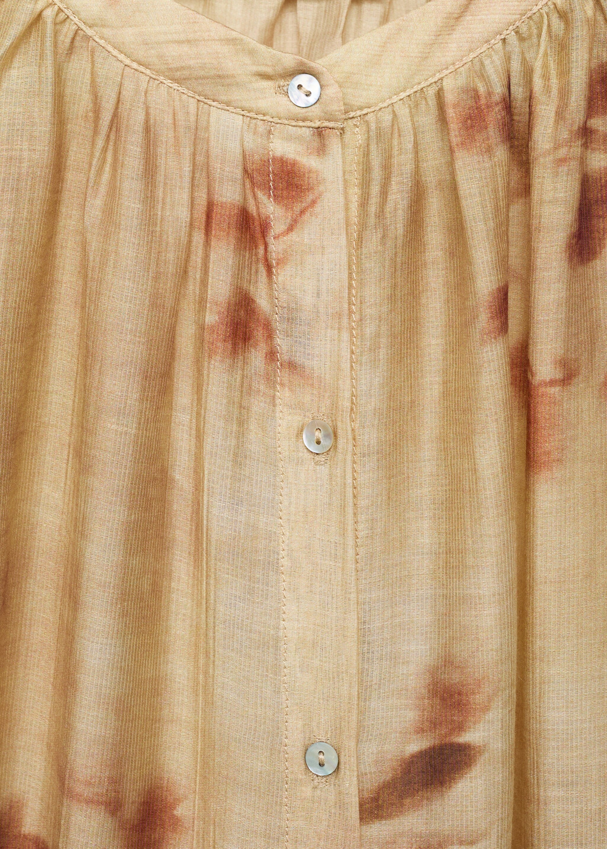 Bladprint caftan - Detail van het artikel 0, Zand. Ref: 17074103-00.