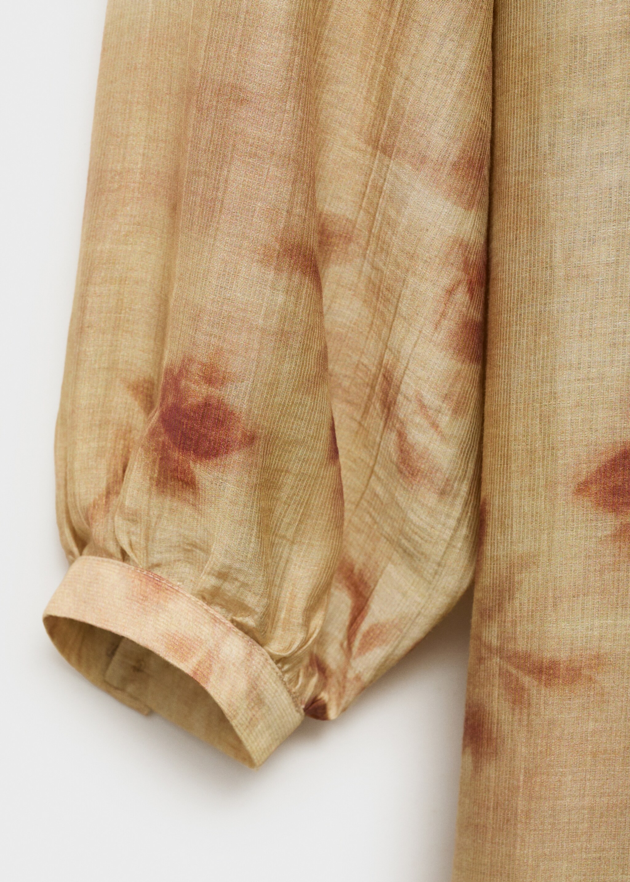 Bladprint caftan - Detail van het artikel 8, Zand. Ref: 17074103-00.