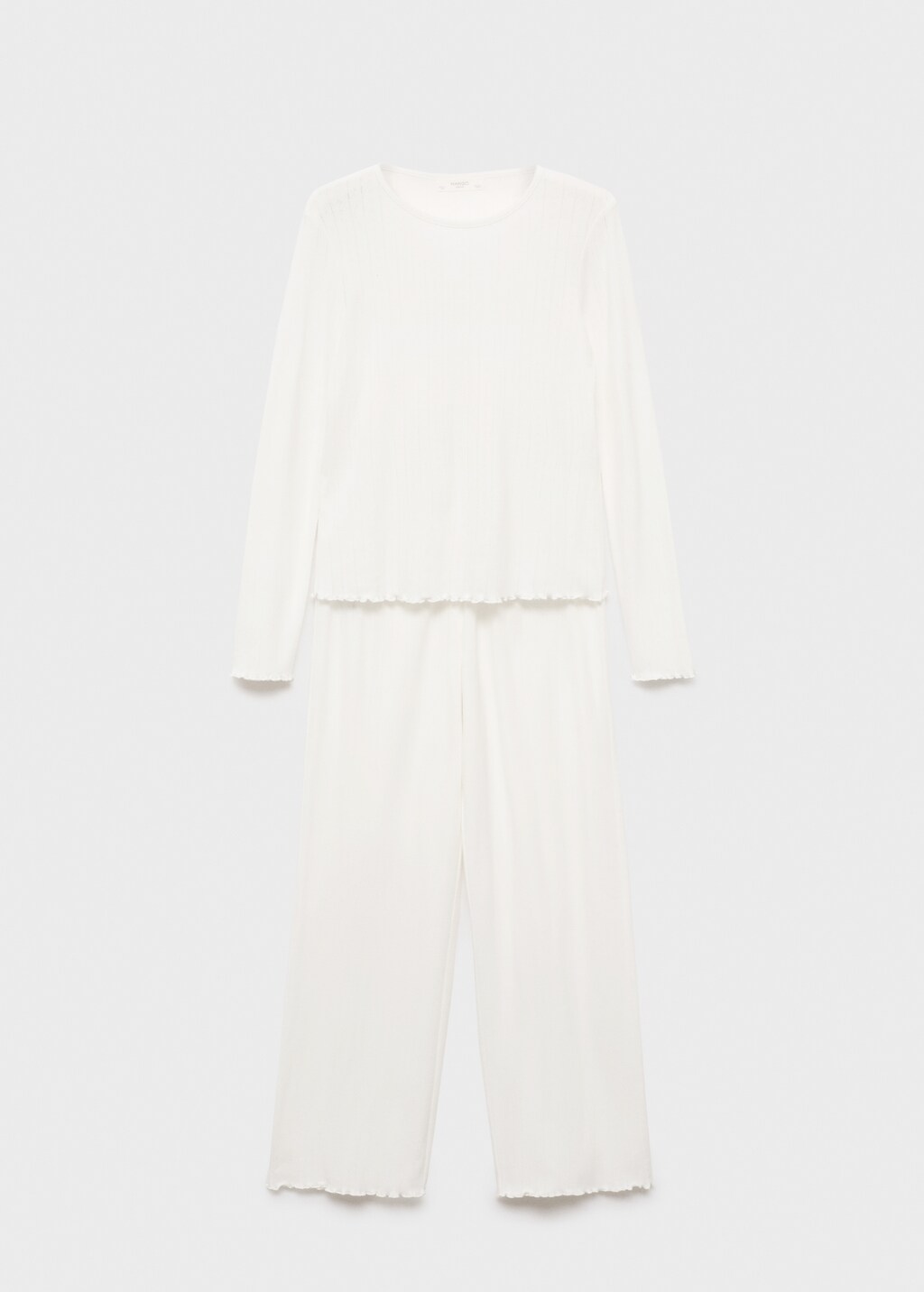 Two-piece openwork cotton pajamas - image 4