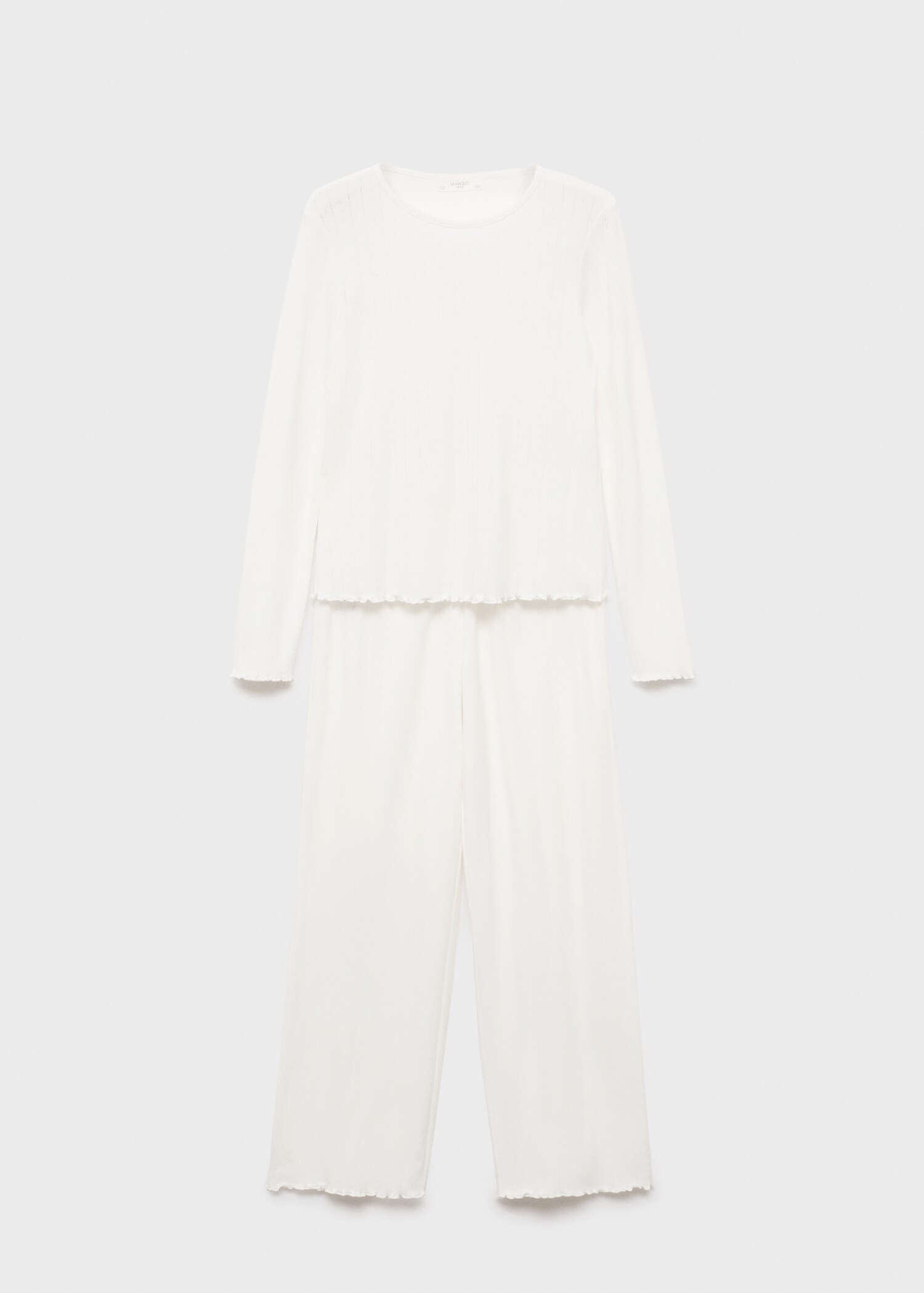 Two-piece openwork cotton pyjama - Article without model