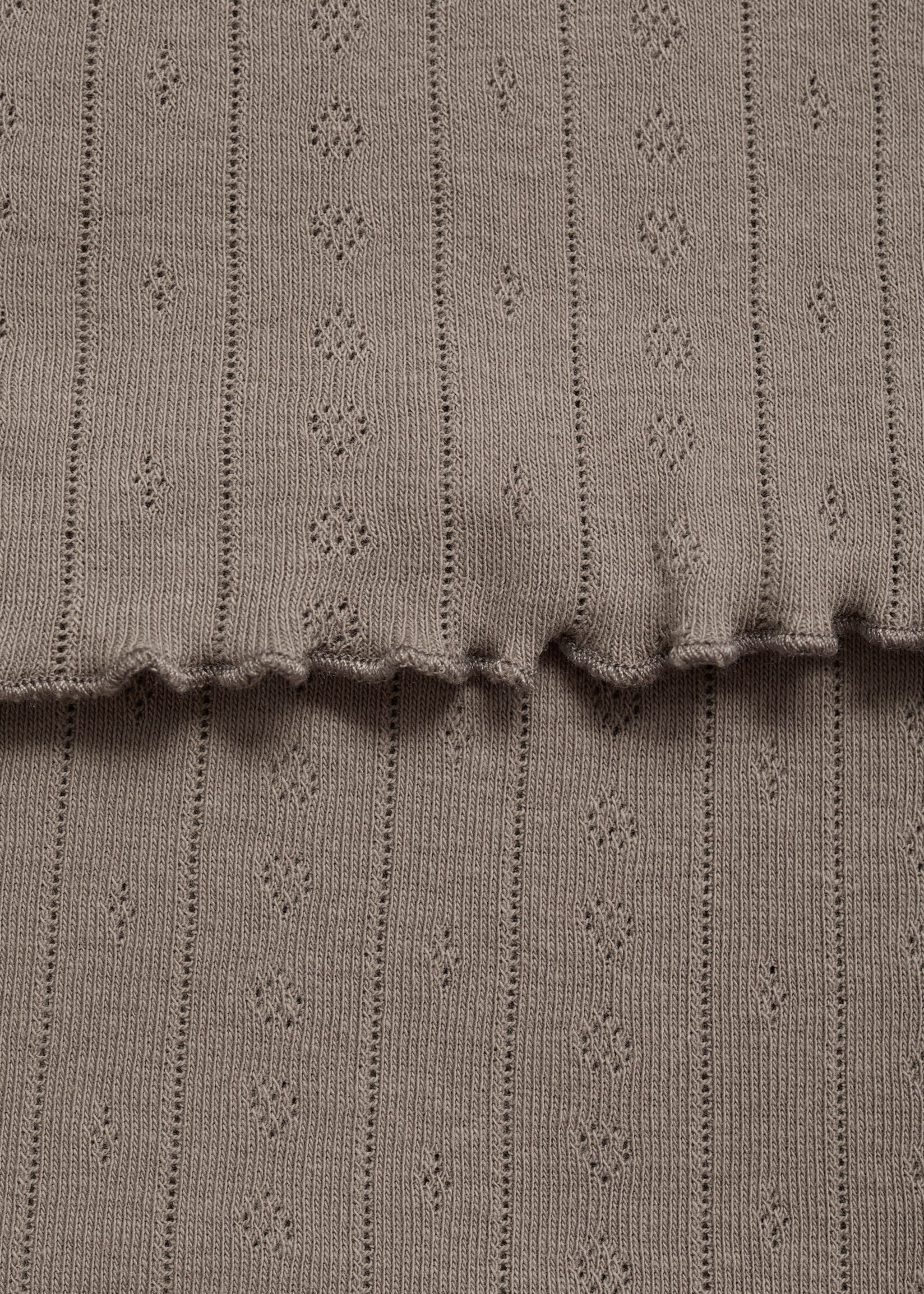 Two-piece pajamas made of unbleached cotton - Details of the article 0, Medium Brown. Ref: 17074109-00.