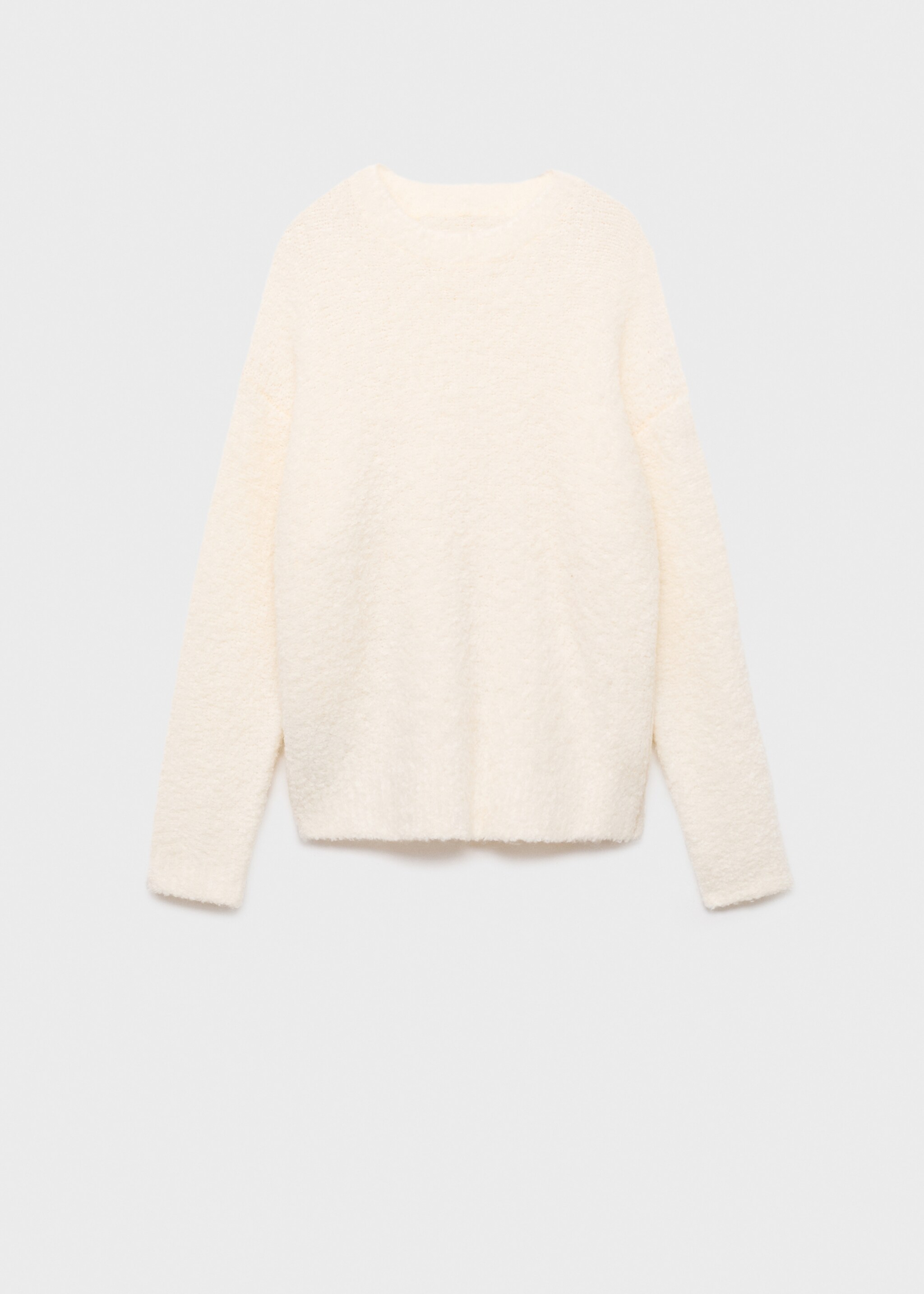 Bouclé-effect pyjama sweater - Article without model, Ivory White. Ref: 17074110-00.