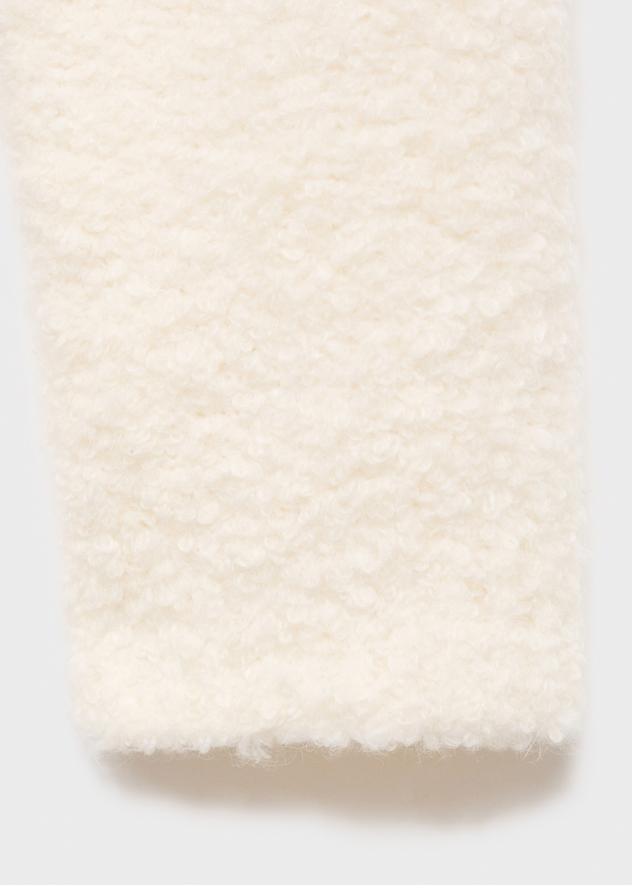Bouclé-effect pyjama sweater - Details of the article 0, Ivory White. Ref: 17074110-00.