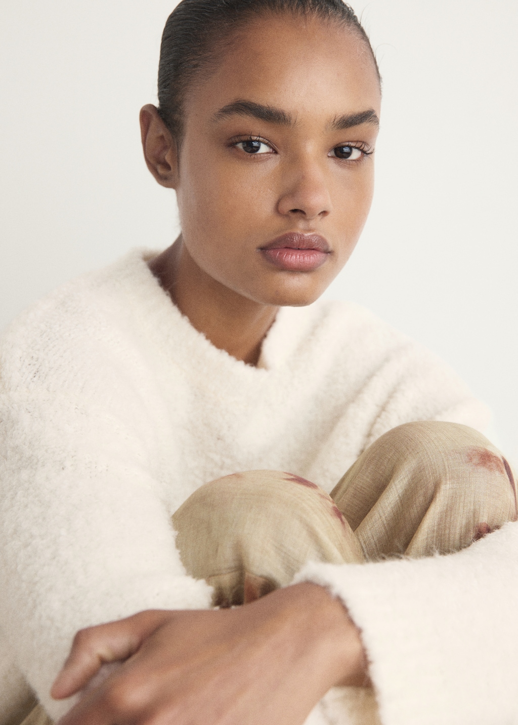 Bouclé-effect sweater