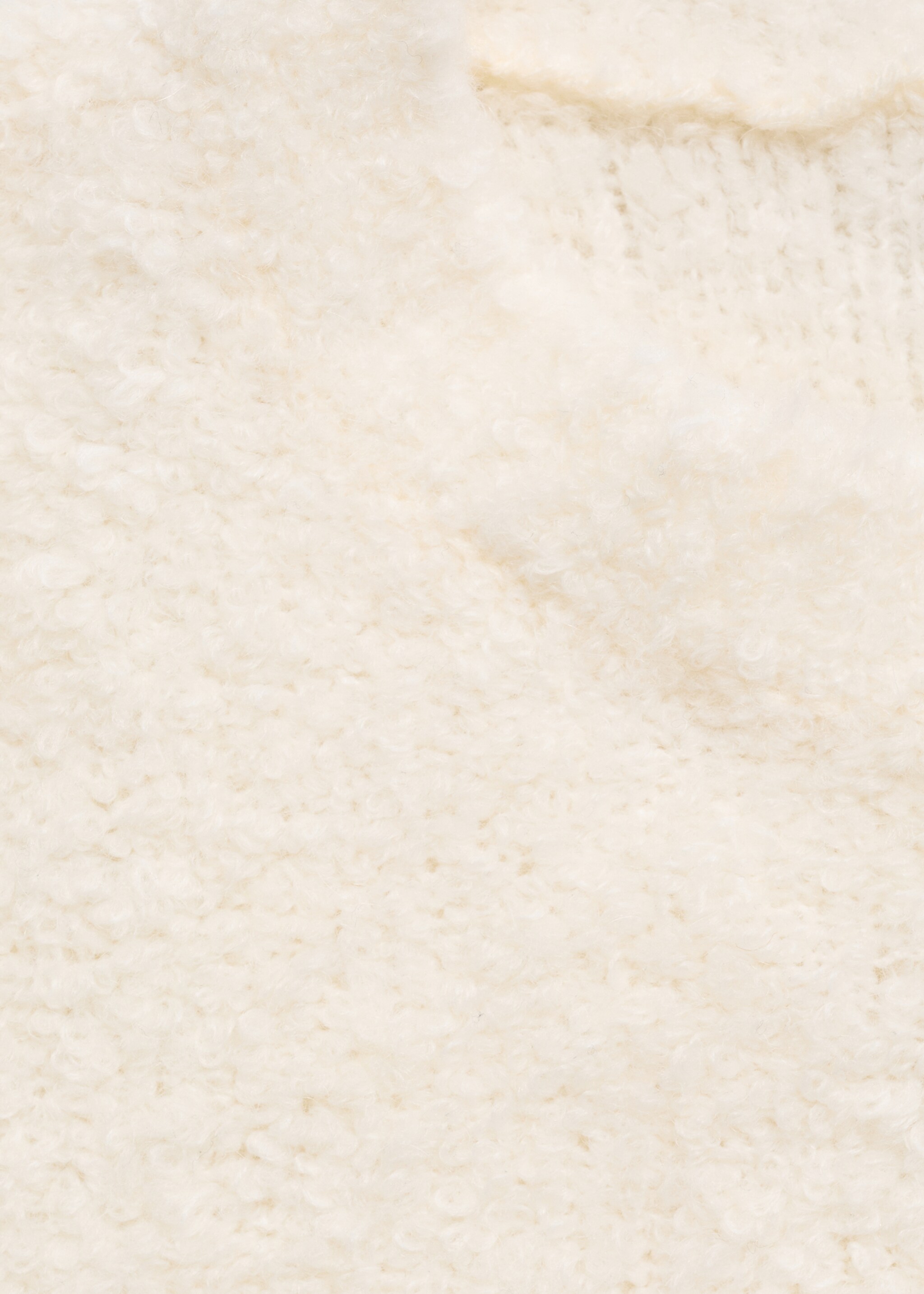 Bouclé-effect pyjama sweater - Details of the article 8, Ivory White. Ref: 17074110-00.