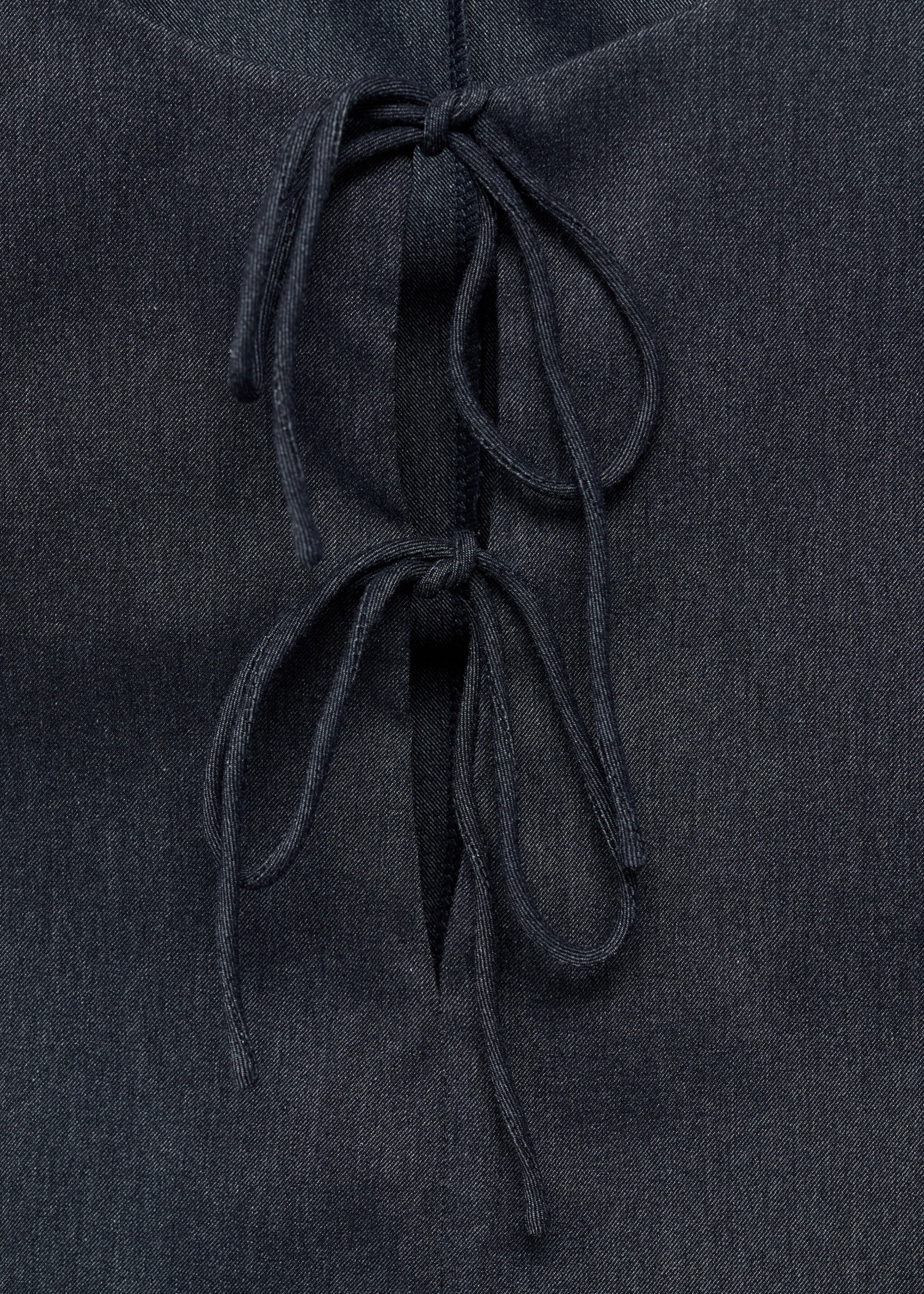 Denim effect top with ties - Details of the article 8