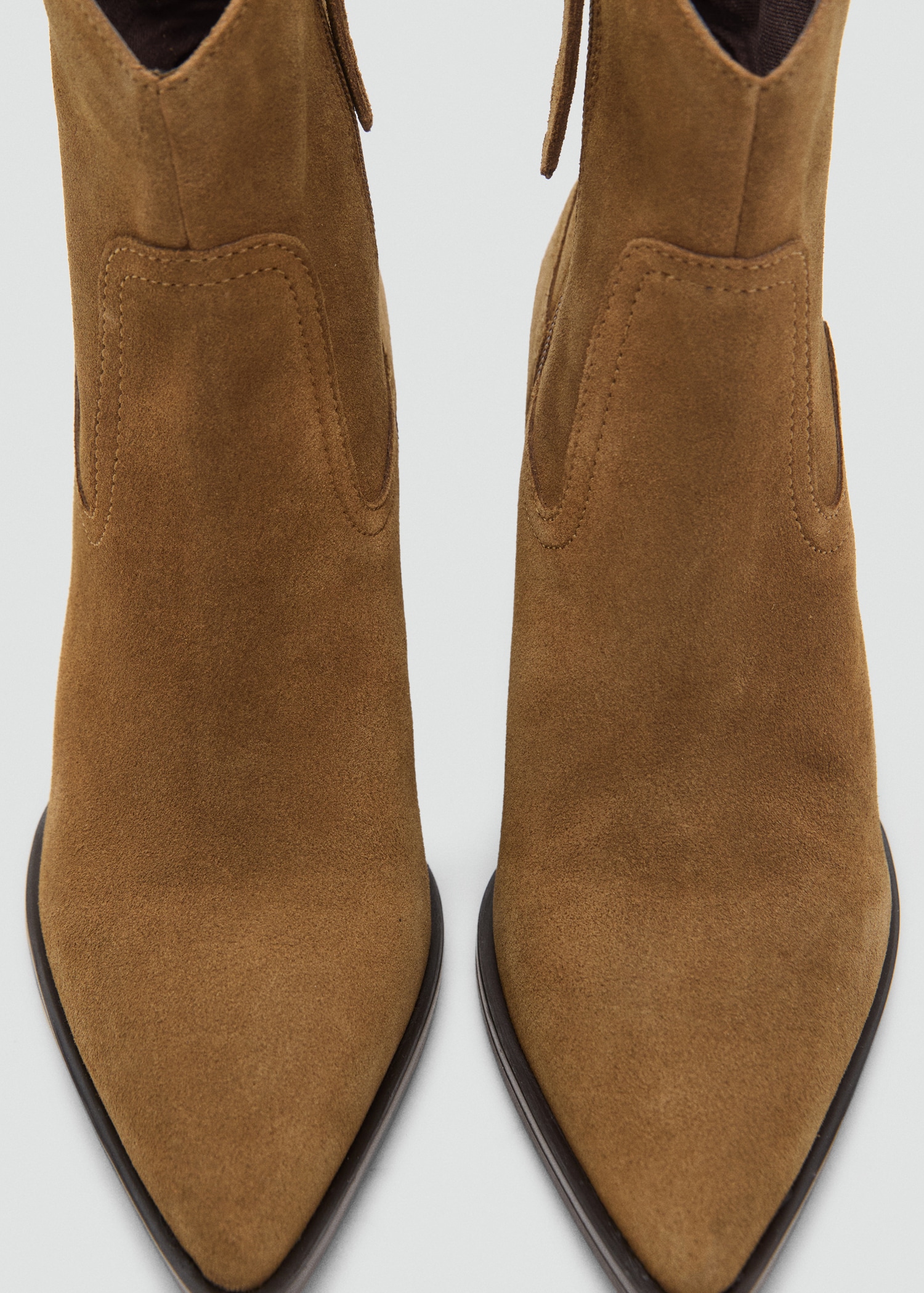 Suede block-heel boots - Women | MANGO USA