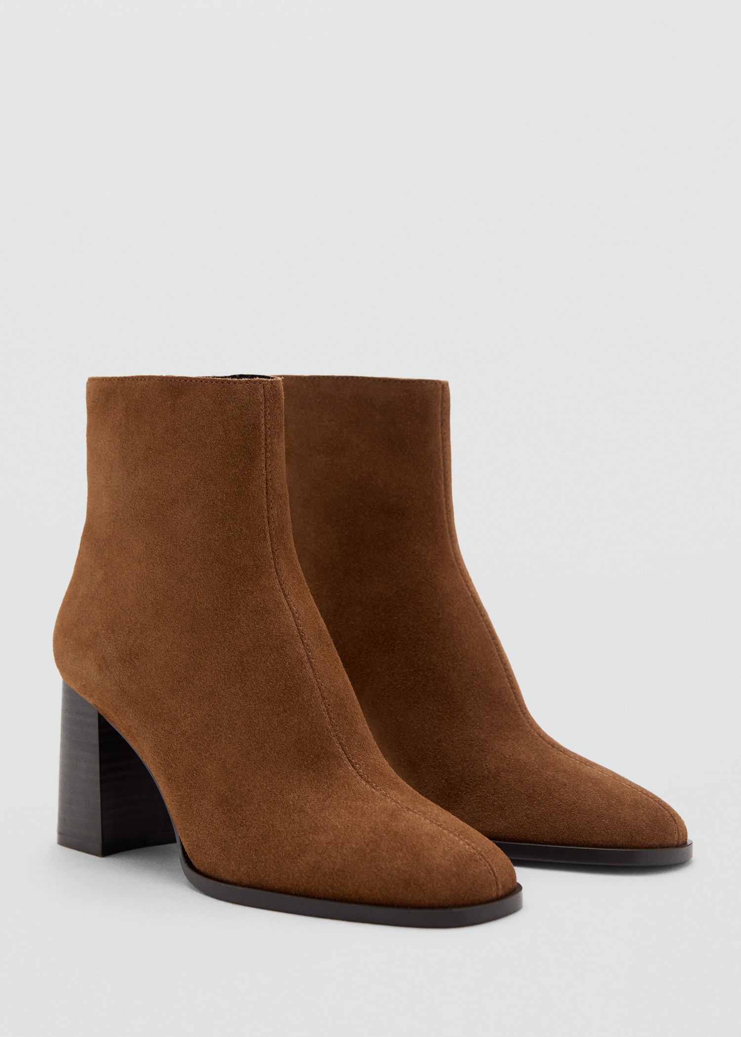 Suede block-heel boots Women MANGO United Kingdom1