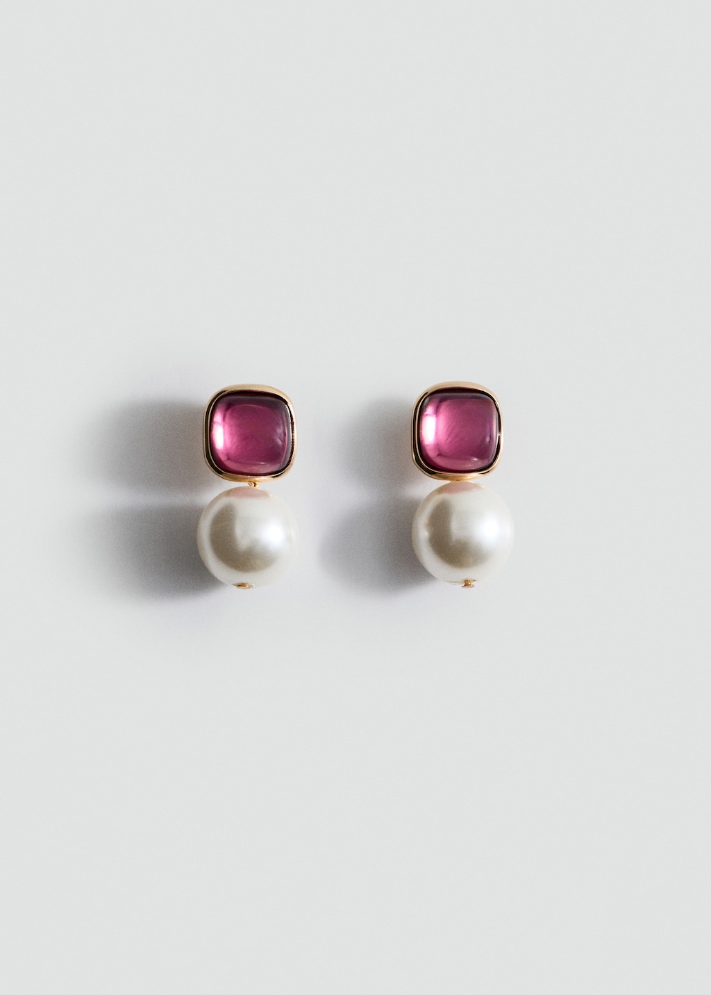 Pendientes colgantes perla combinados