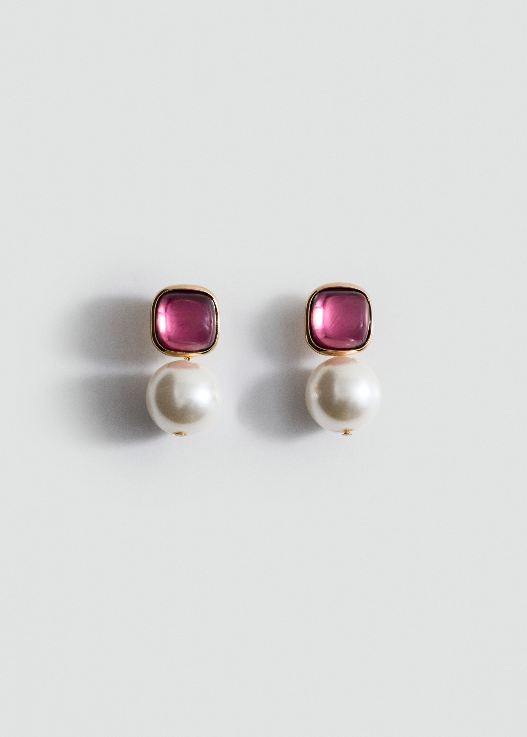 Combined pearl drop earrings - Article without model