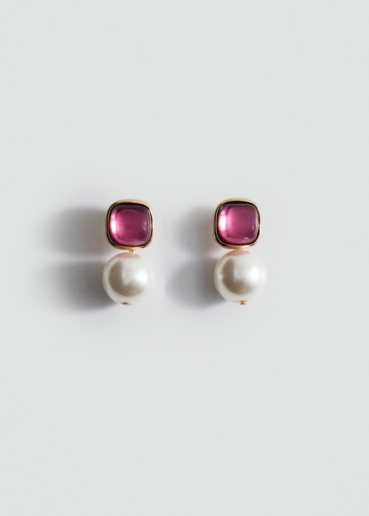 Combined pearl drop earrings - Article without model