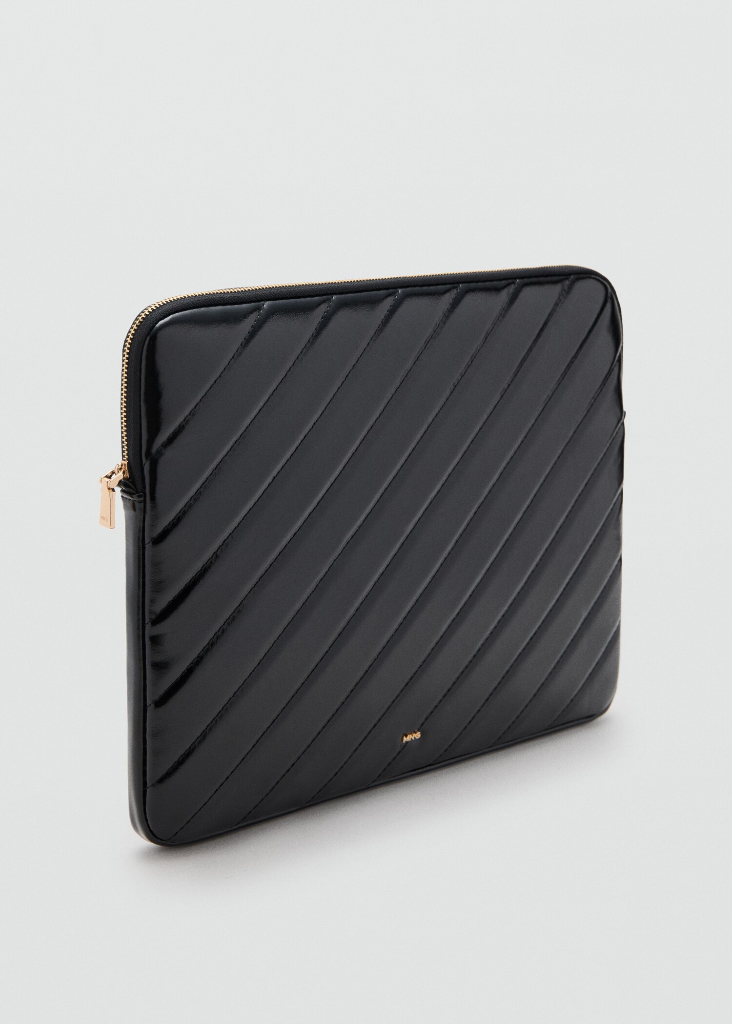 Patent leather laptop sleeve - Medium plane