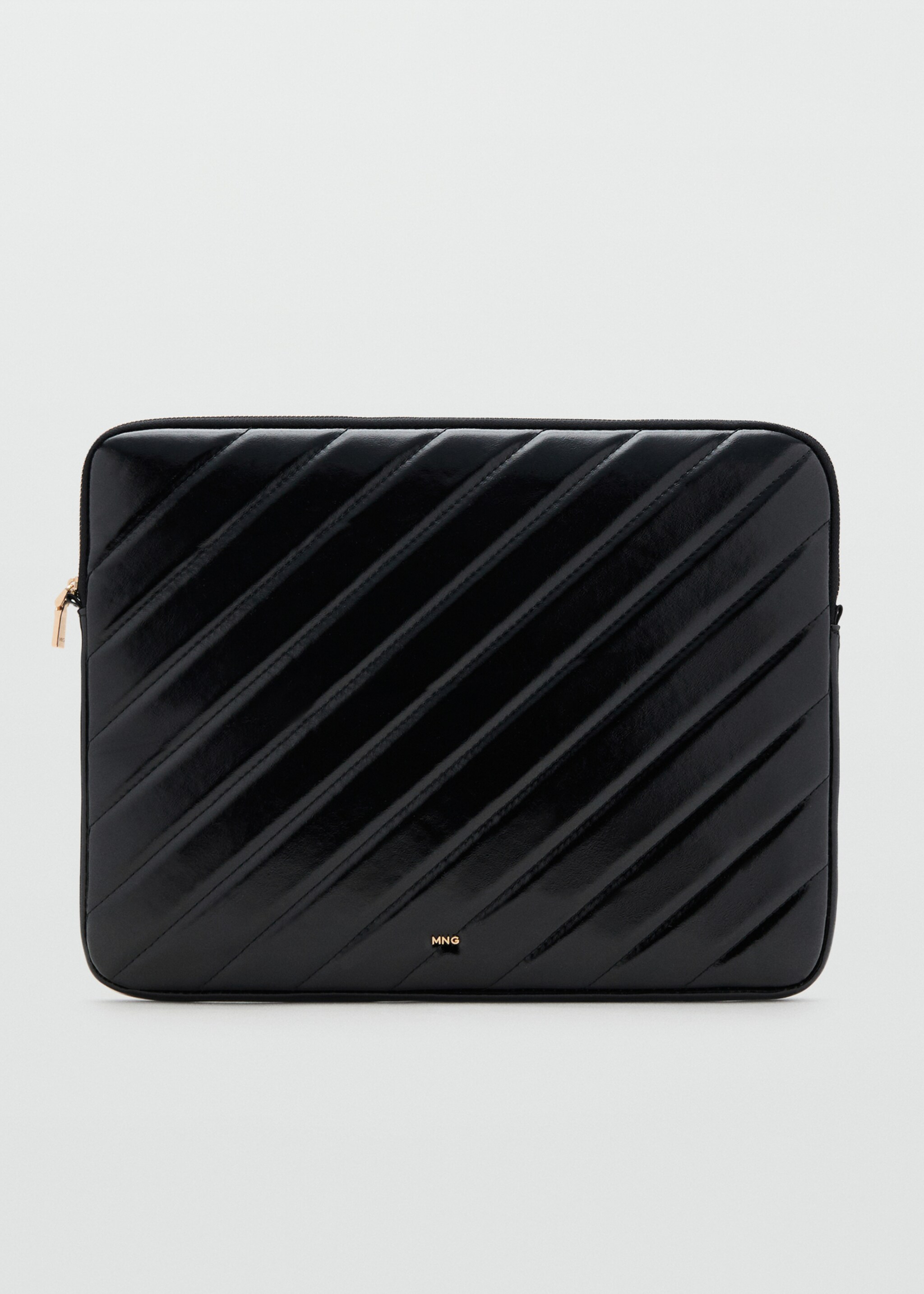 Patent leather laptop case - Article without model, Black. Ref: 17074125-00.