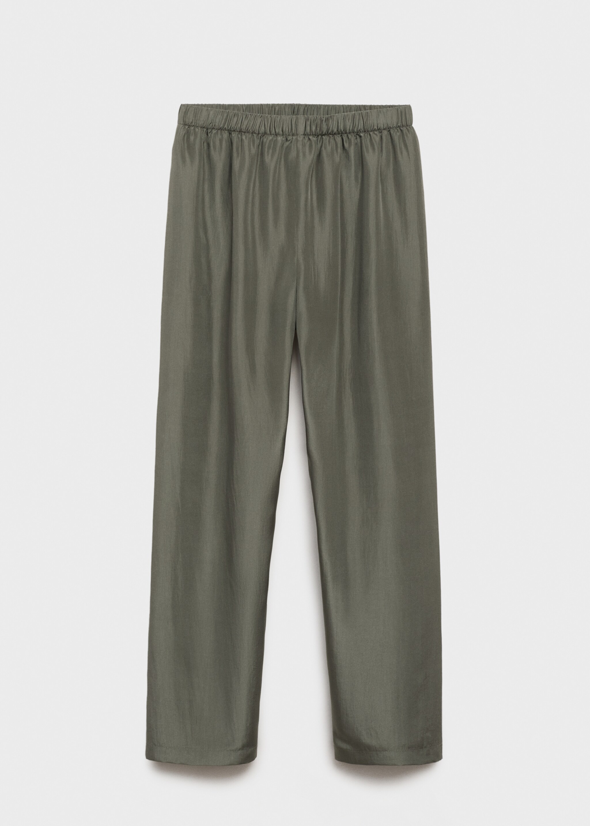 Long silk trousers - Article without model, Forest Green. Ref: 17074126-00.