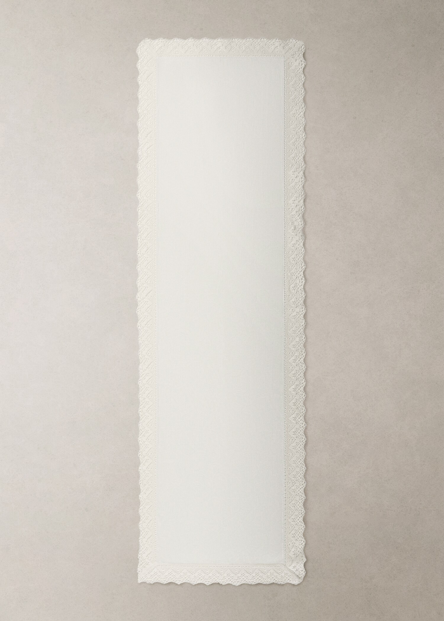 Jacquard linen lace floral table runner - Details of the article 6