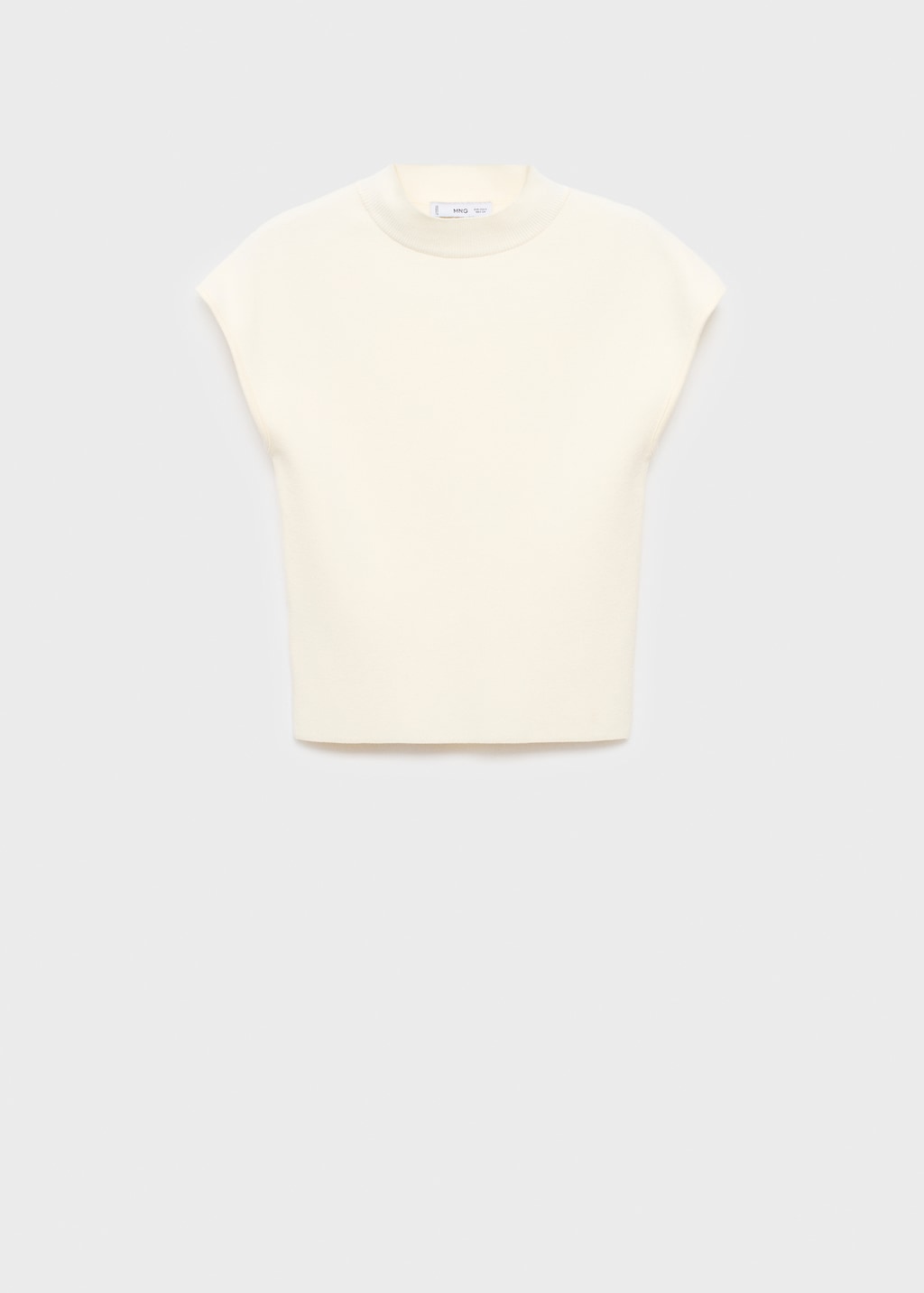 Short-sleeved fine-knit sweater - image 5