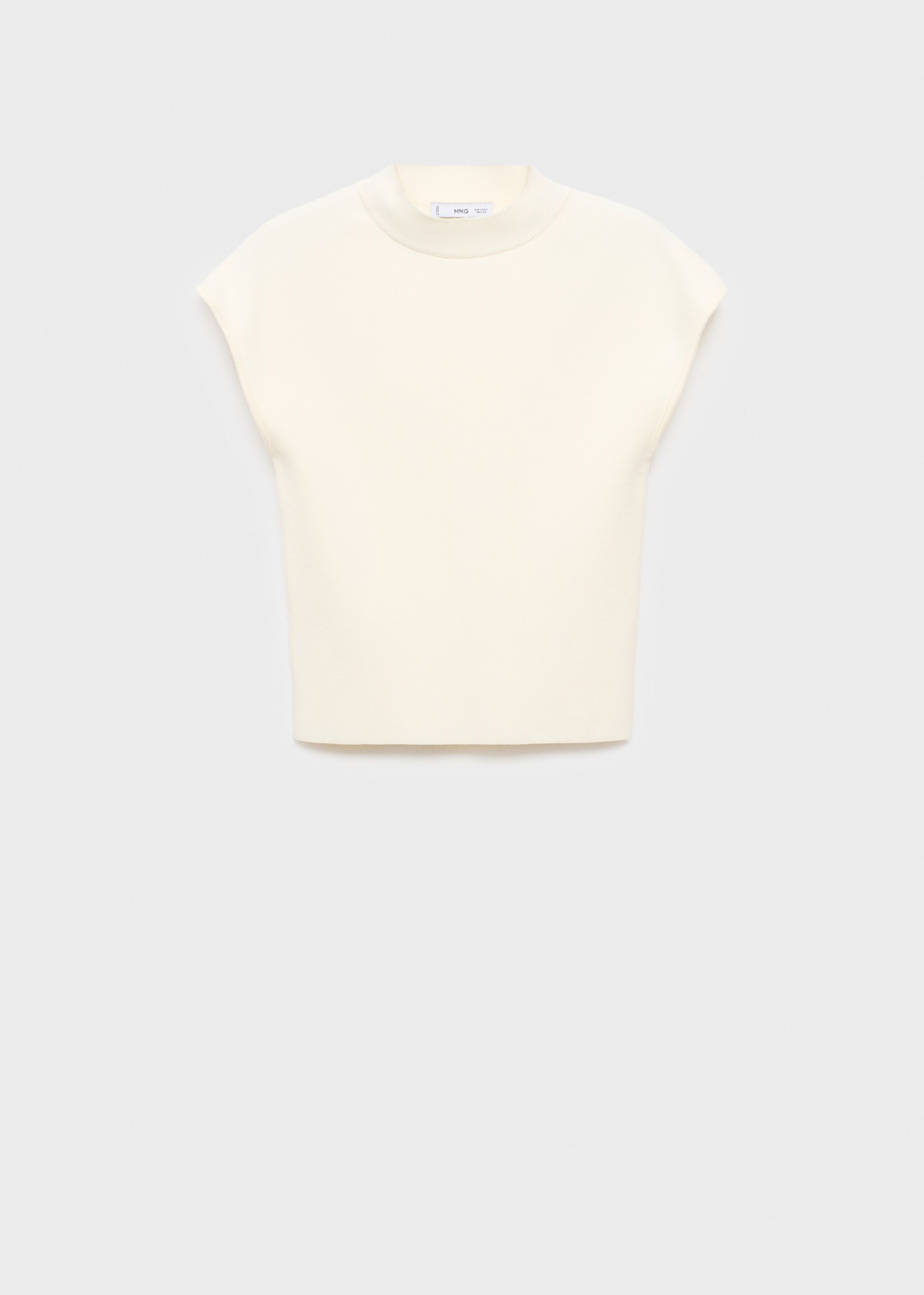 Short-sleeved fine-knit sweater - Article without model, White. Ref: 17074129-00.