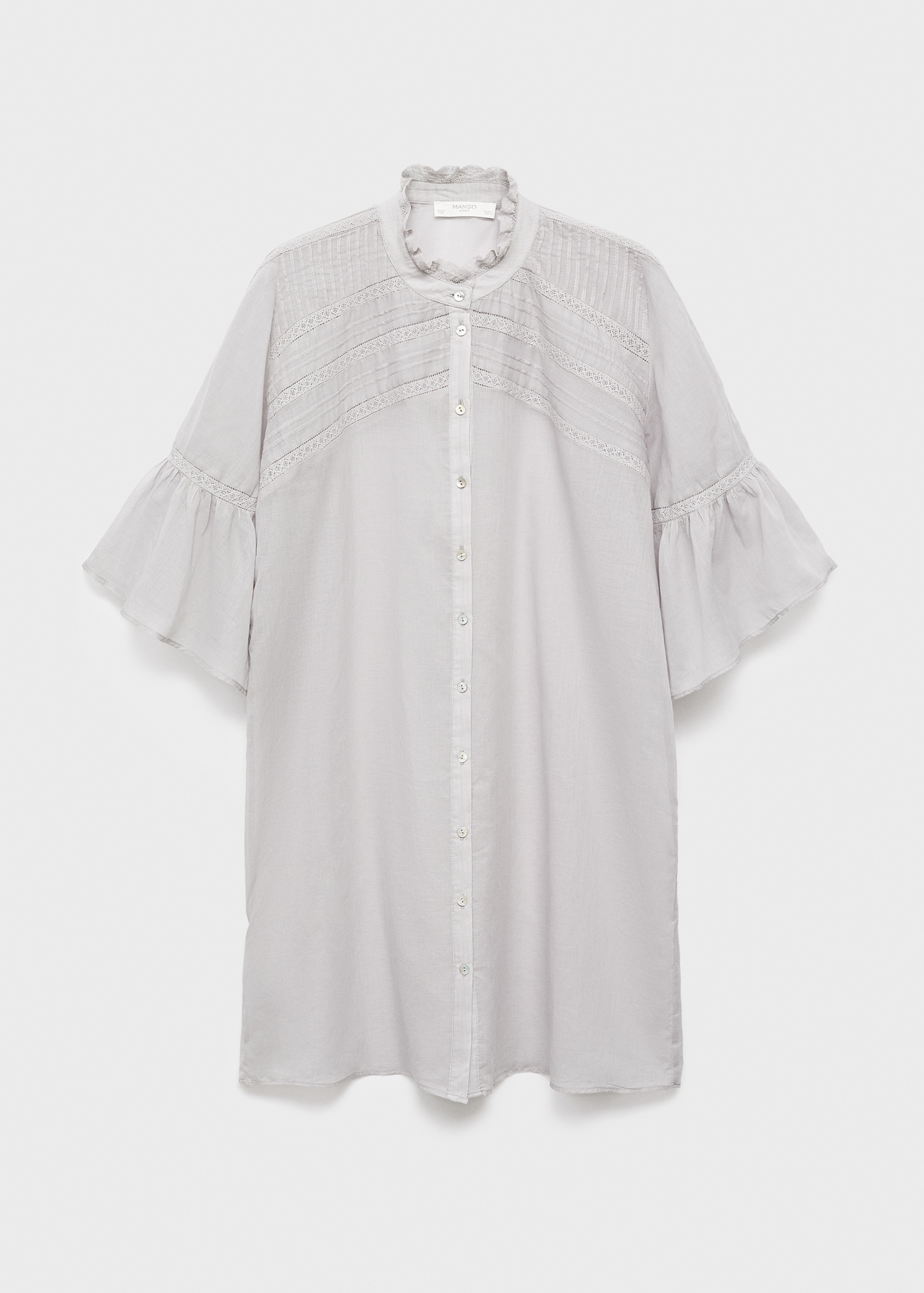 Short-sleeved cotton nightdress - Article without model
