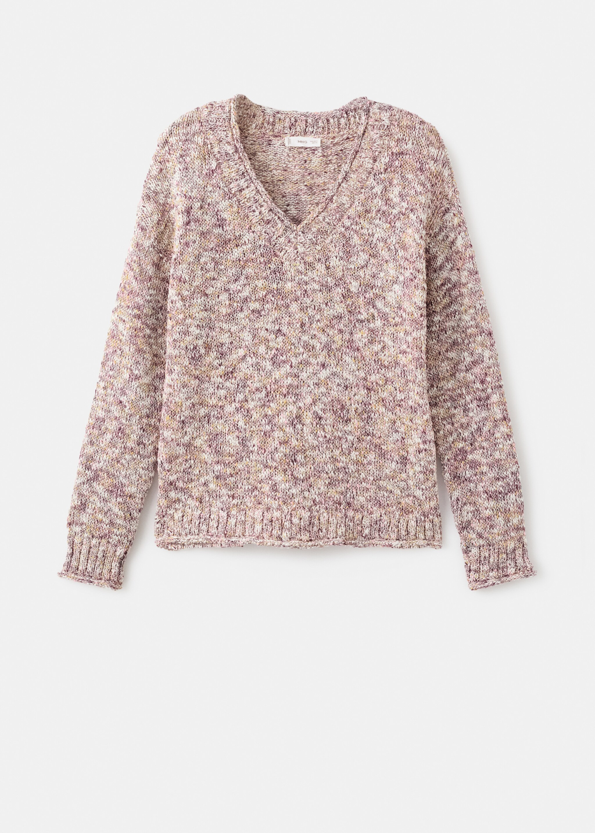 Flecked sweater - Article without model, Pastel Pink. Ref: 17074137-00.
