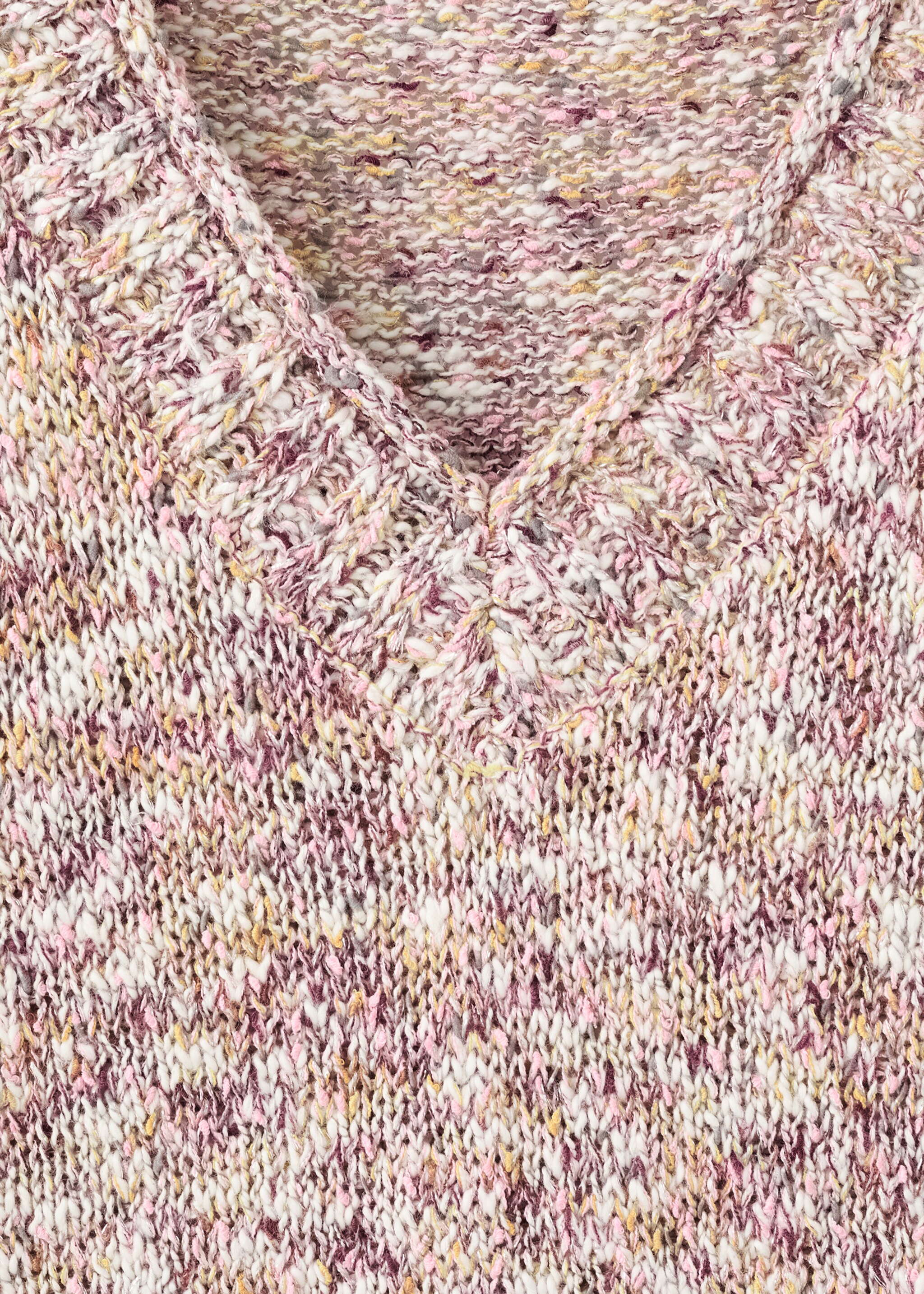 Flecked sweater - Details of the article 8, Pastel Pink. Ref: 17074137-00.