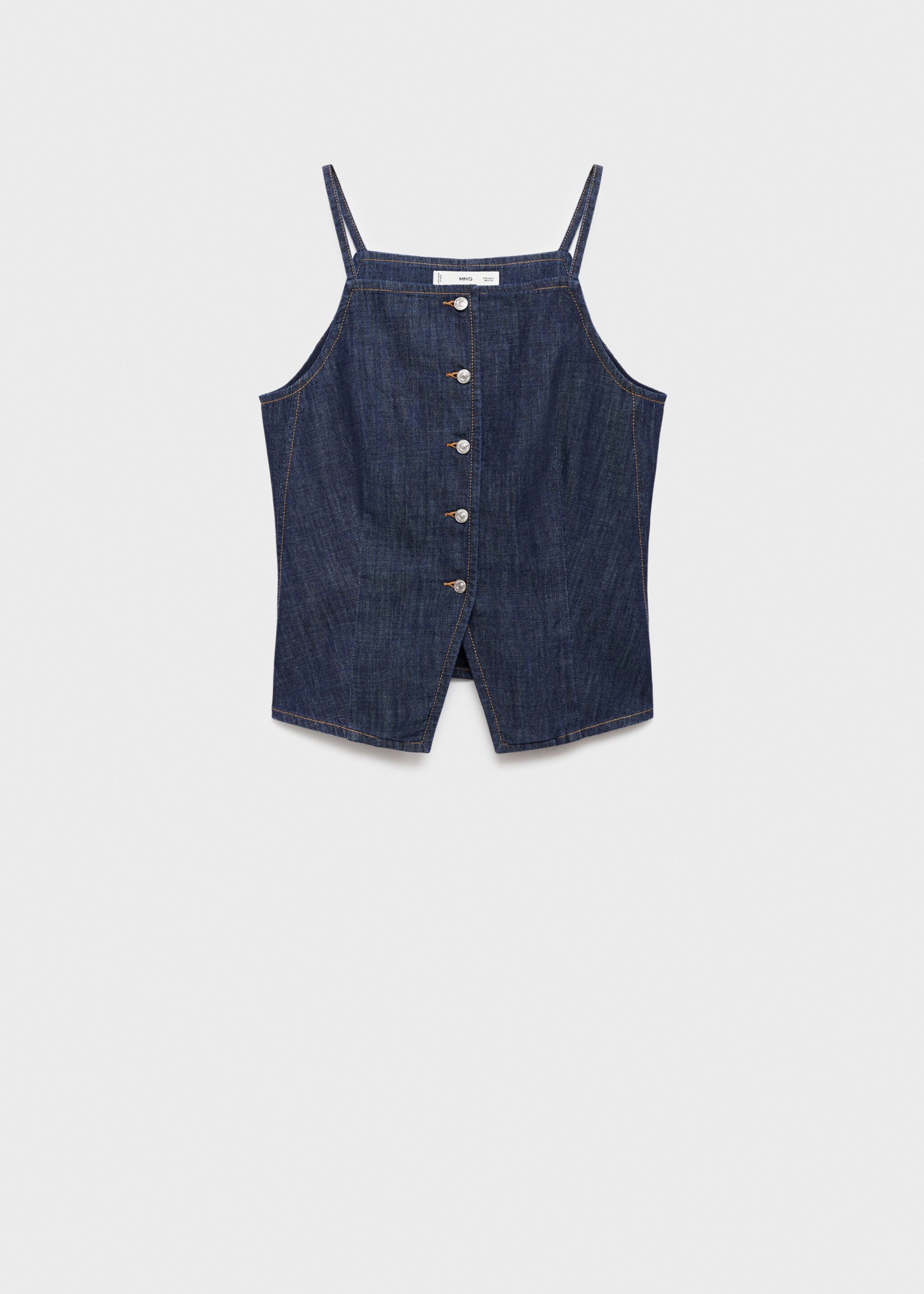 Top denim botons - Article sense model, Blau. Ref: 17074141-00.