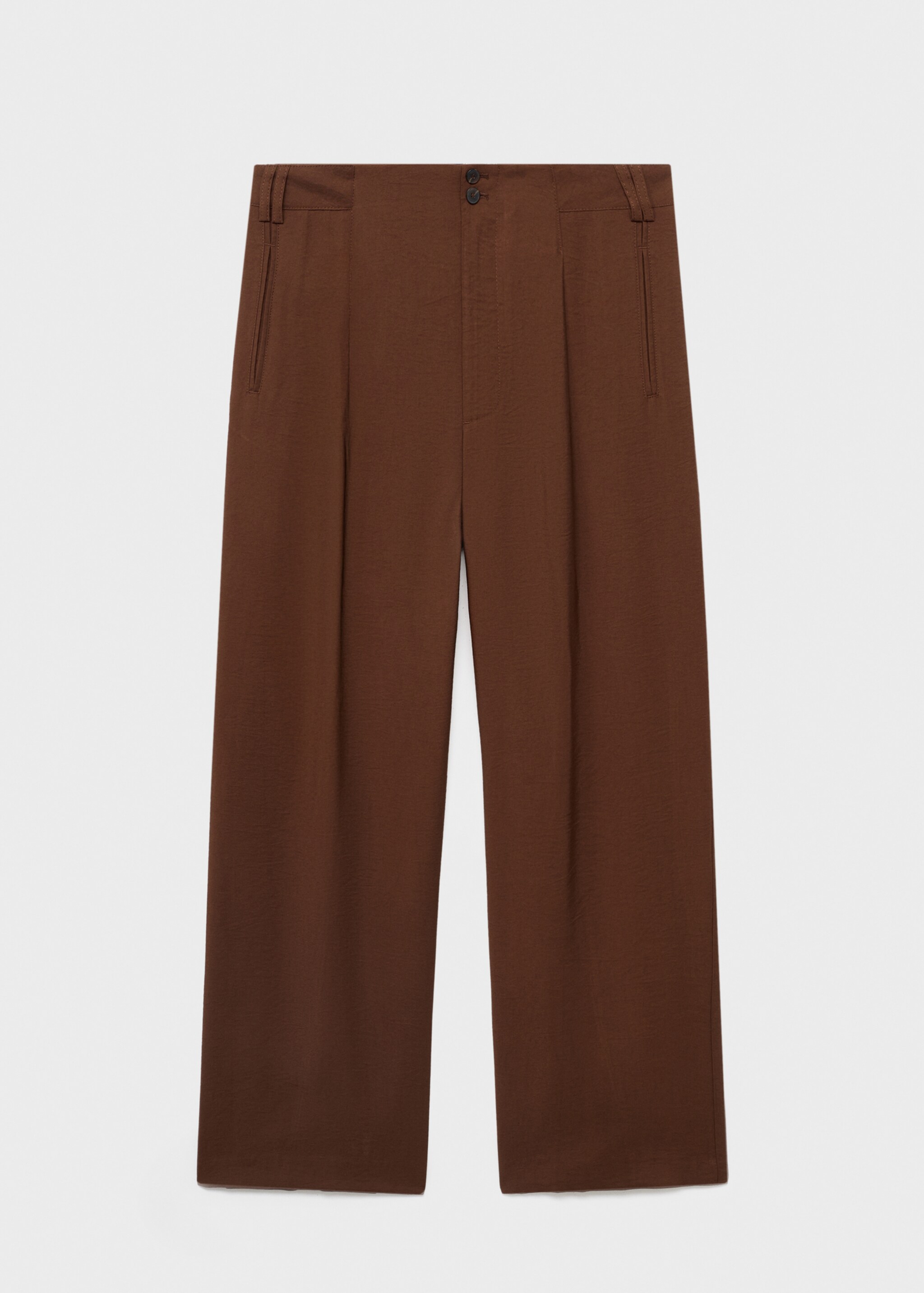 Straight-fit pleated trousers - Article without model