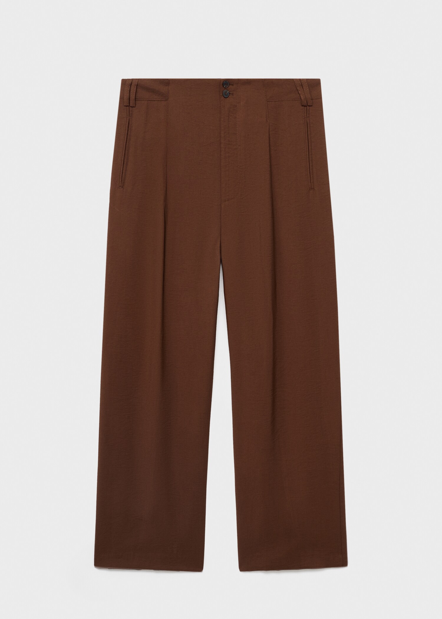 Straight-fit pleated trousers - Article without model