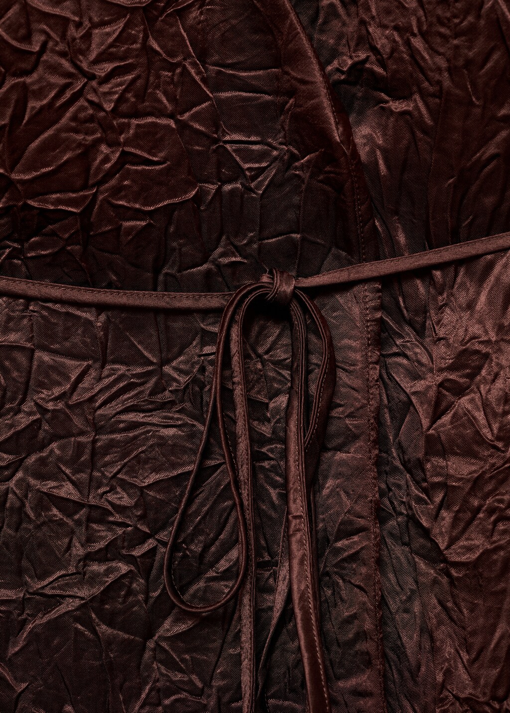 Double-breasted crinkled-effect vest