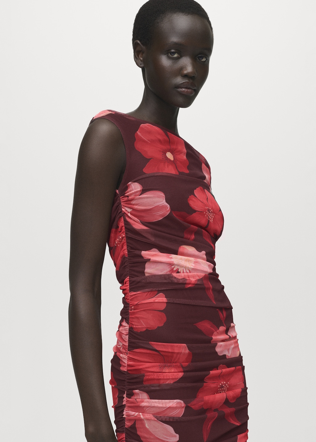 Asymmetrical floral dress