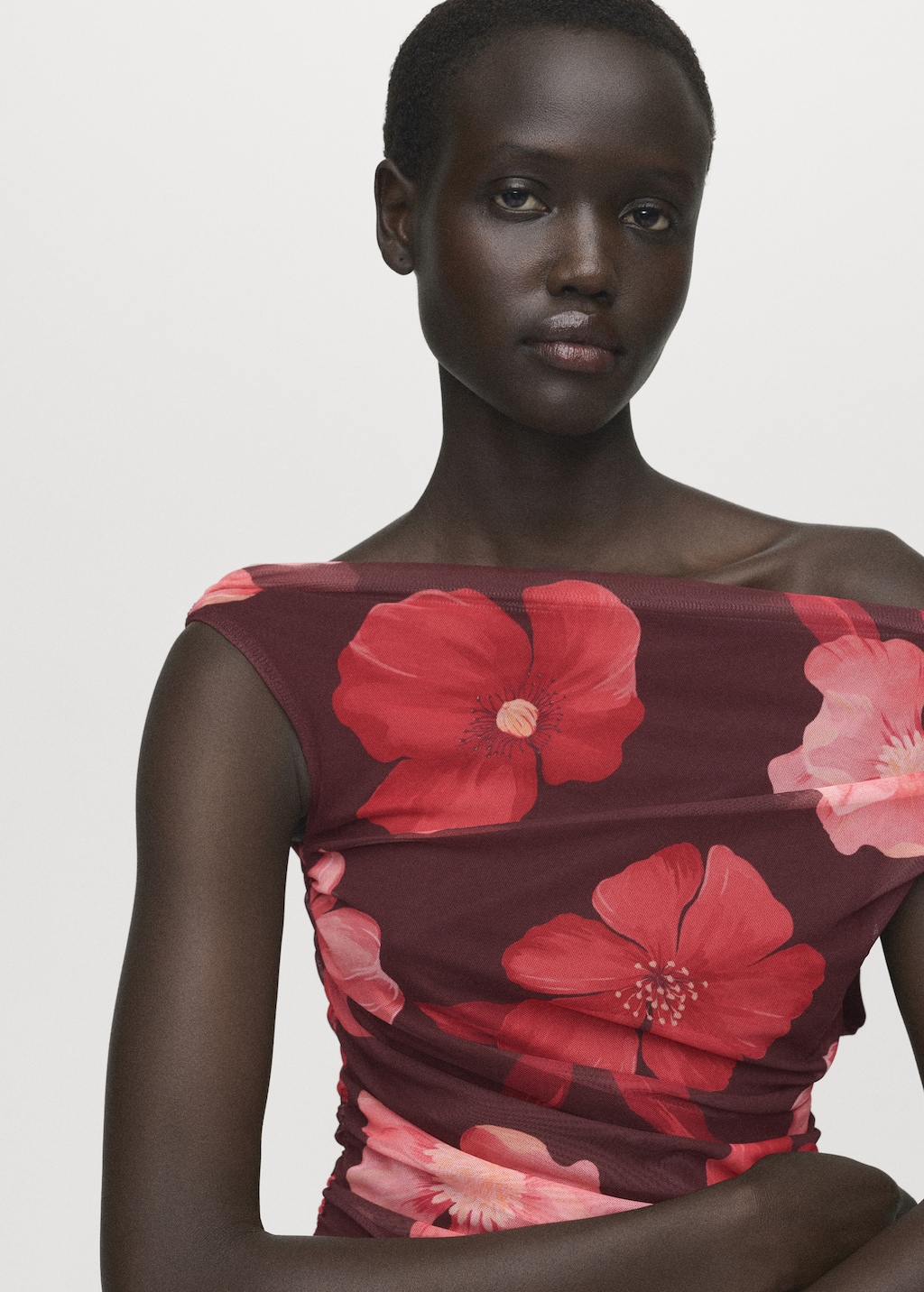 Asymmetrical floral dress - image 4