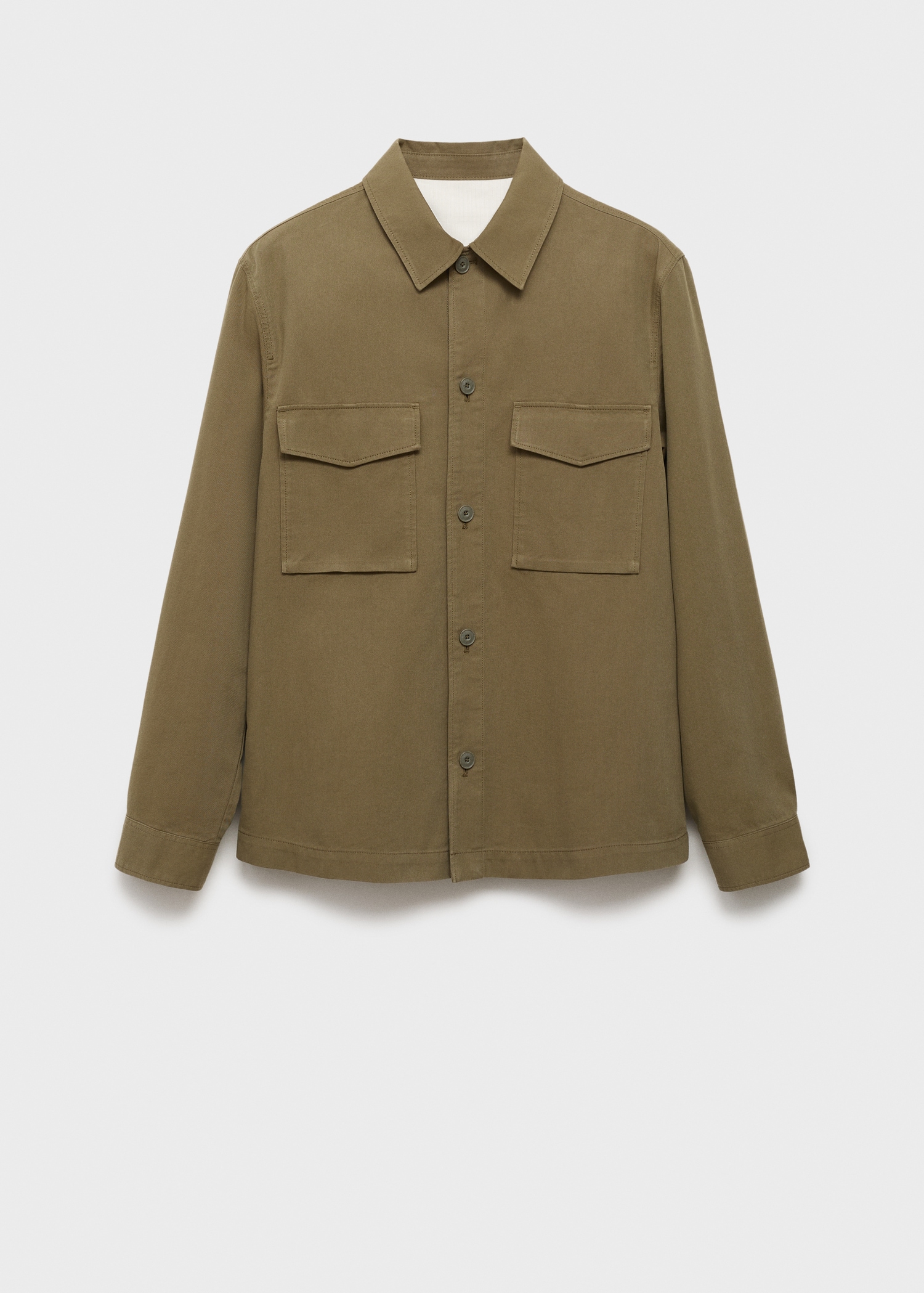 Straight cotton jacket with buttons - Article without model