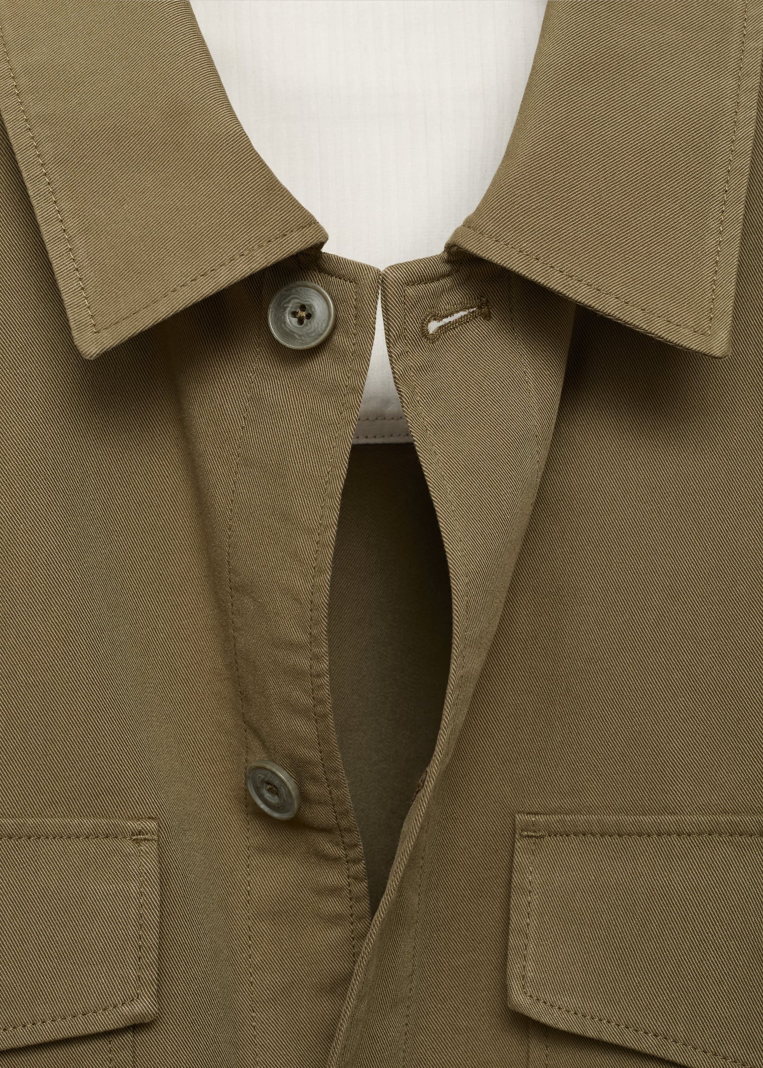 Straight cotton jacket with buttons - Details of the article 8
