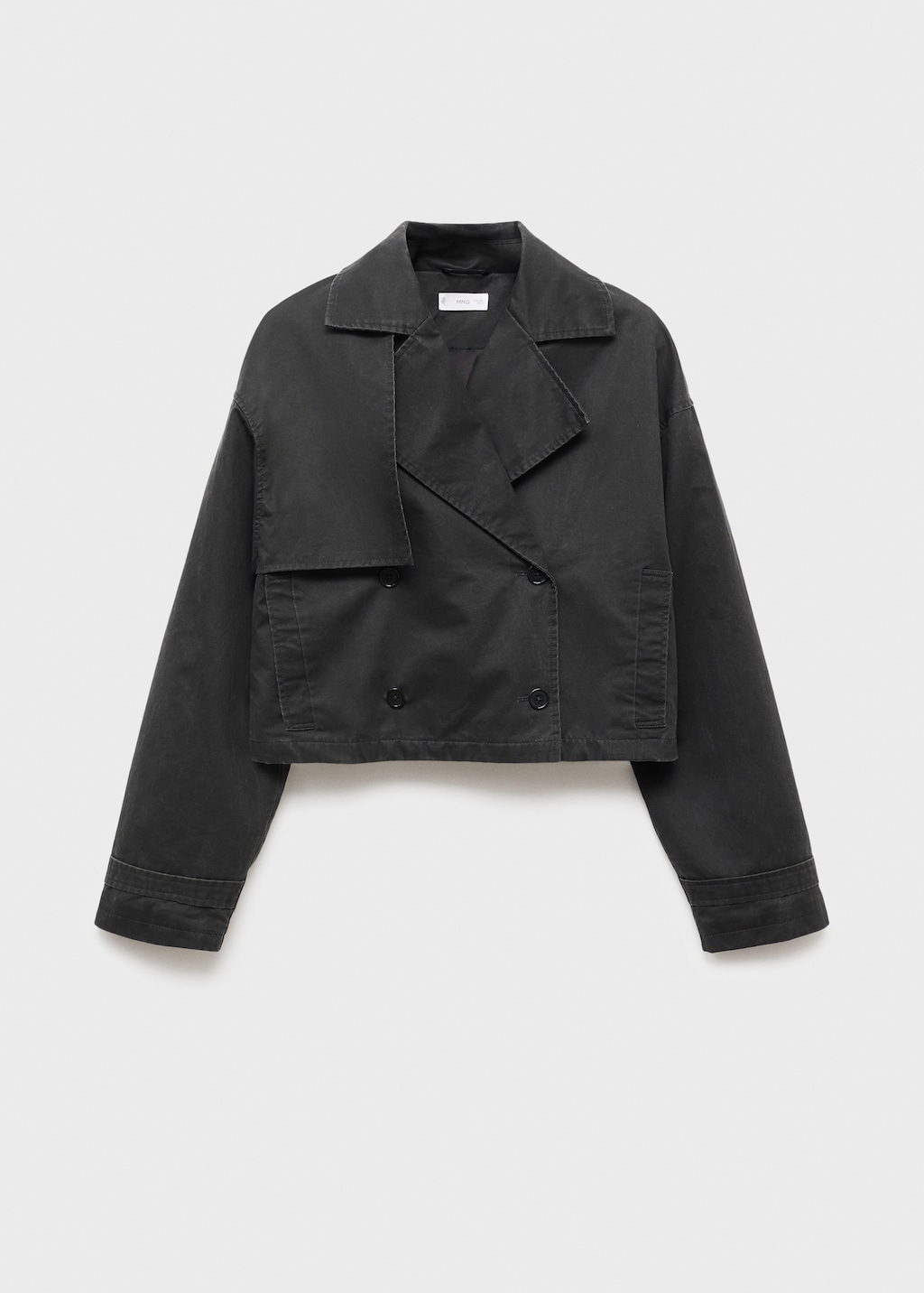 Waxed short trench coat - Teen | MANGO USA