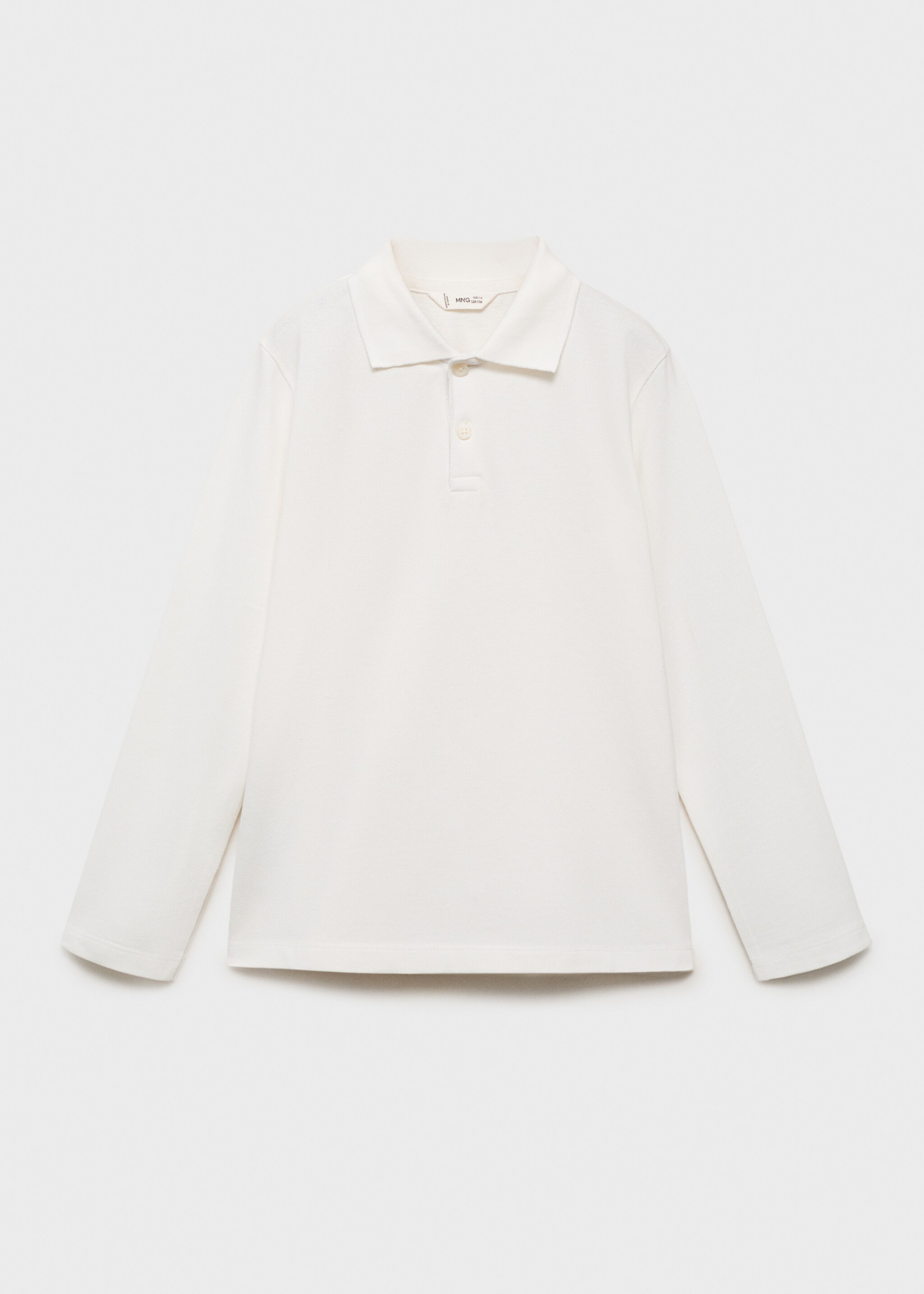 Buttoned knitted polo shirt - Article without model