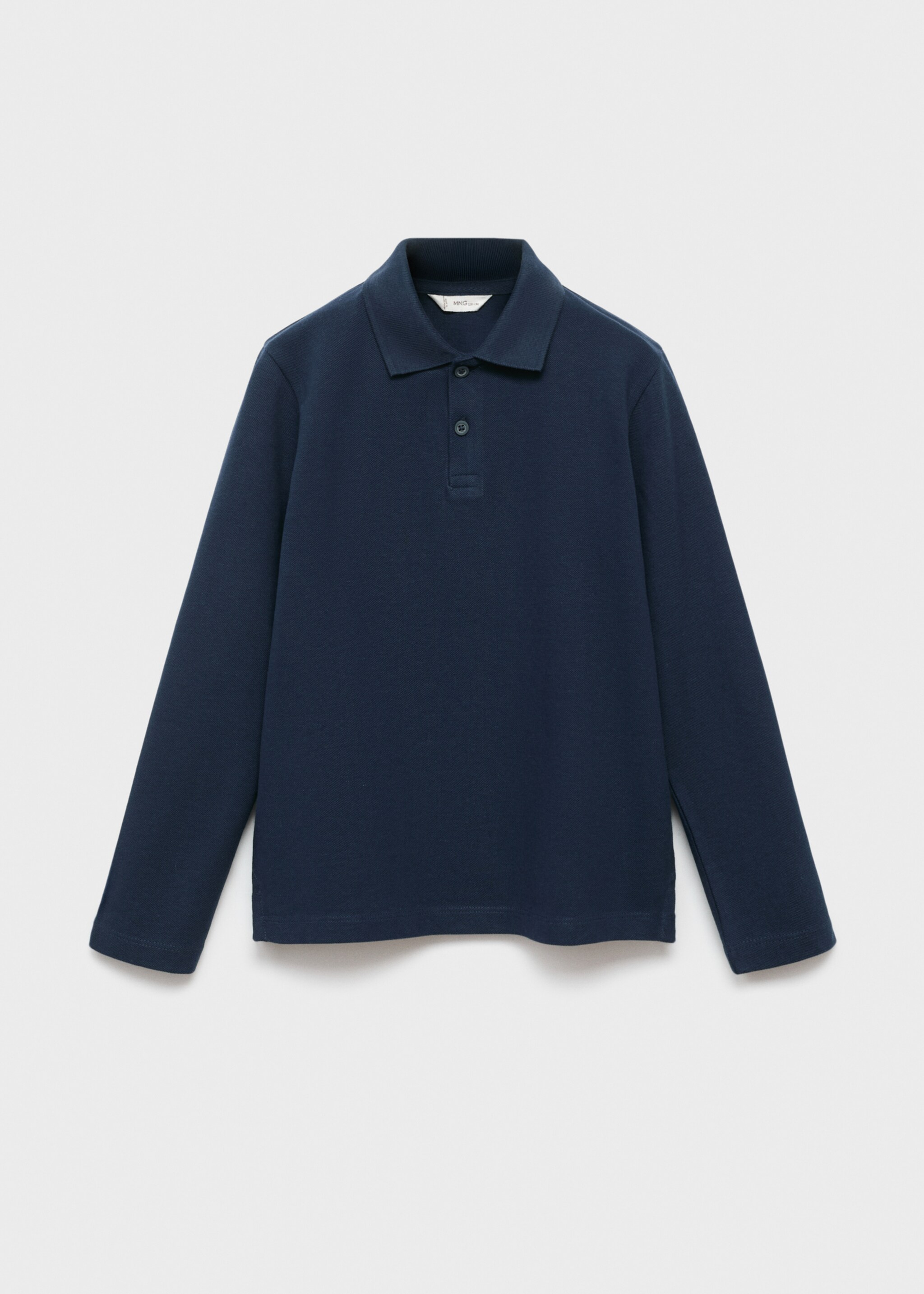 Buttoned knitted polo shirt - Article without model