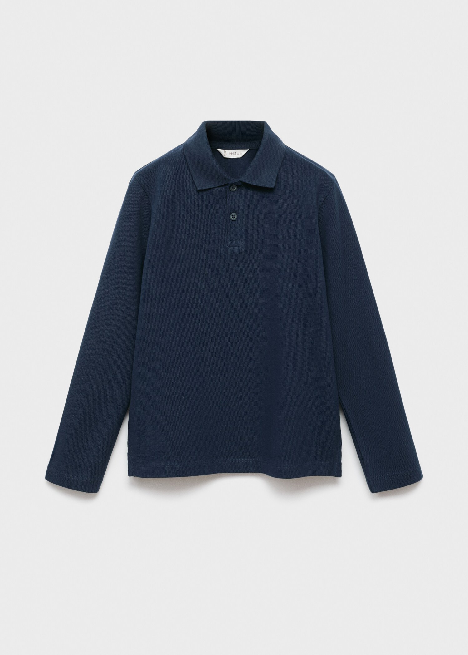 Buttoned knitted polo shirt - Article without model