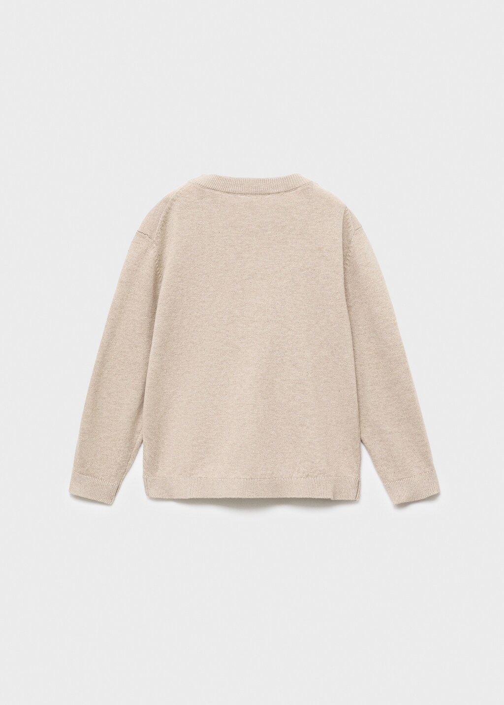 Knitted sweater with ribbed details