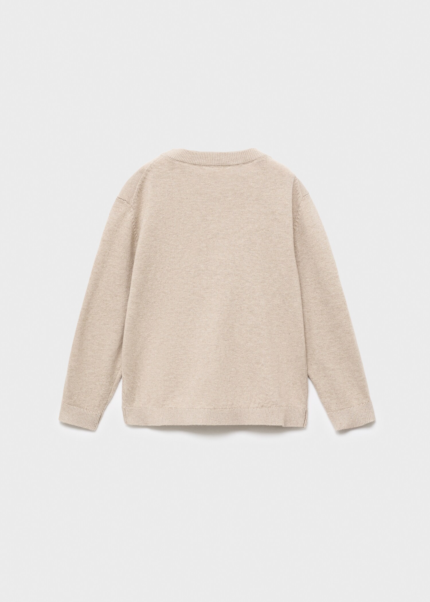 Knitted sweater with ribbed details - Reverse of the article