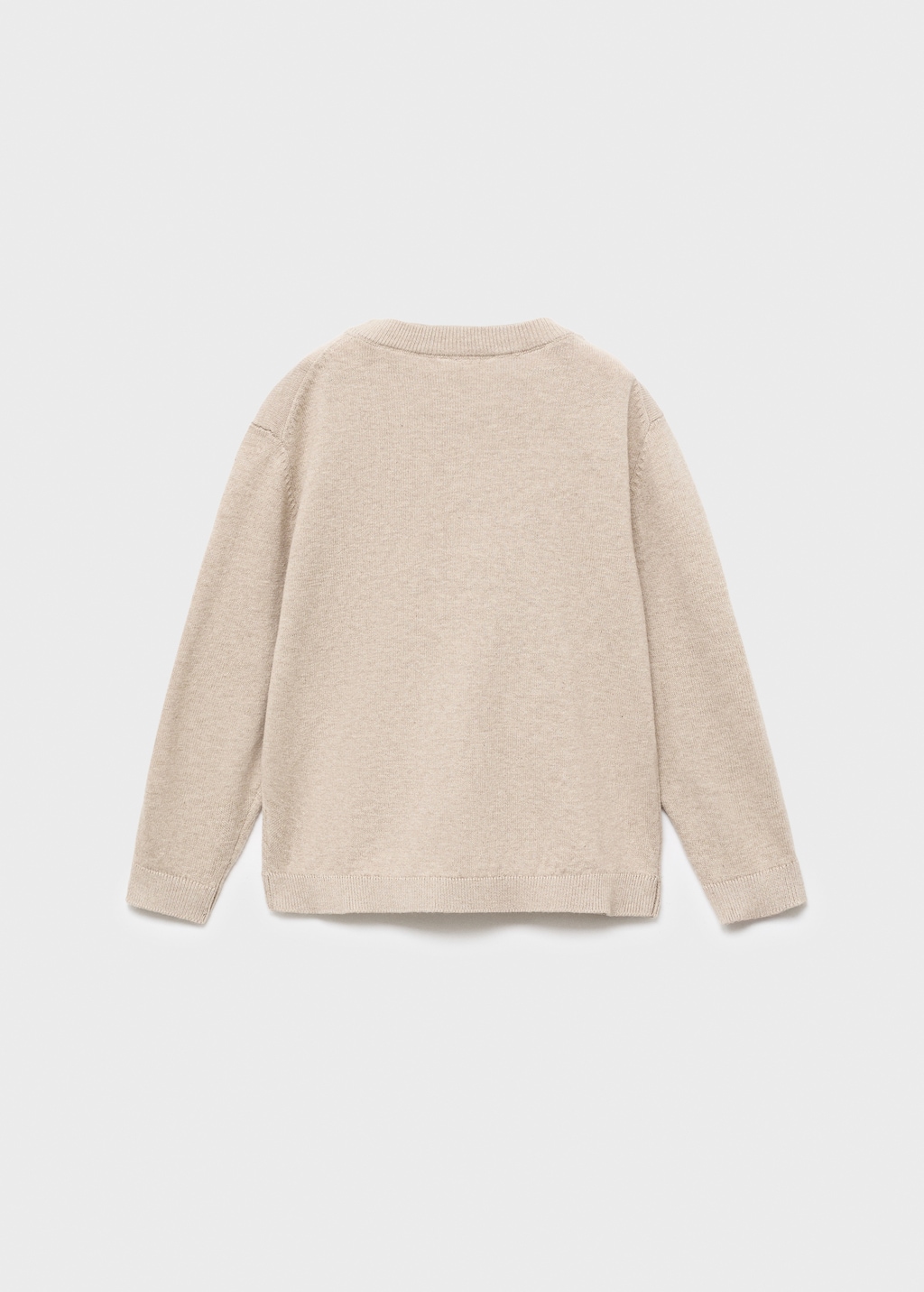 Knitted sweater with ribbed details