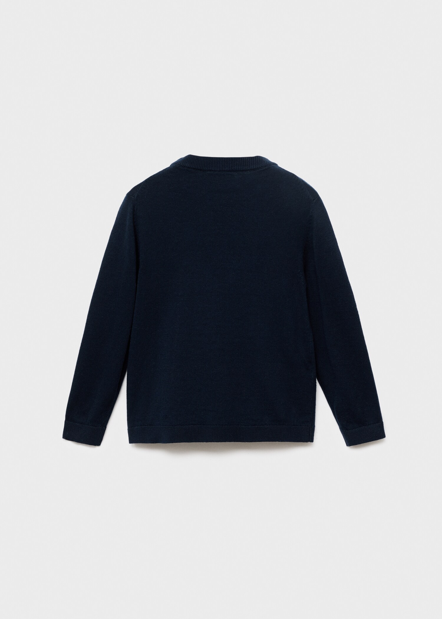 Knitted sweater with ribbed details - Reverse of the article