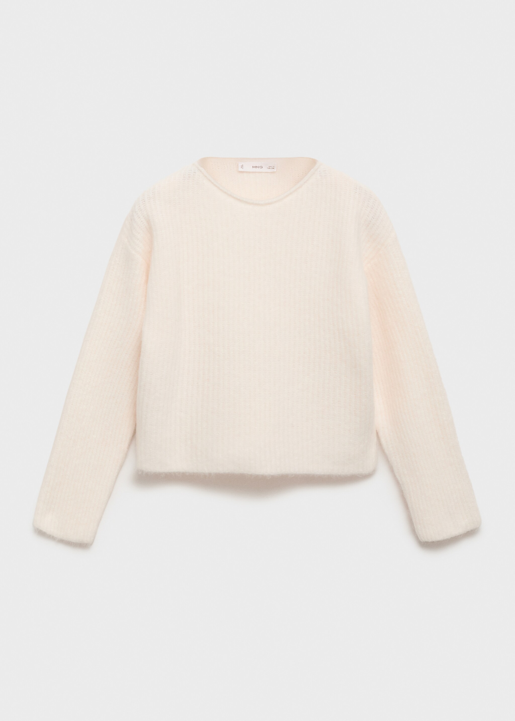 Knitted ribbed sweater - Article without model, Sand. Ref: 17074416-00.