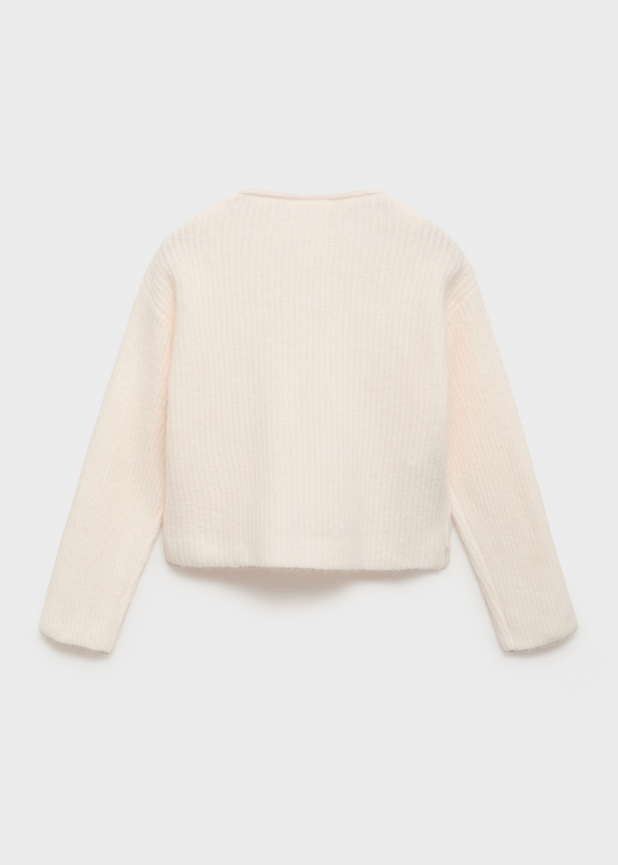 Knitted ribbed sweater - Reverse of the article, Sand. Ref: 17074416-00.