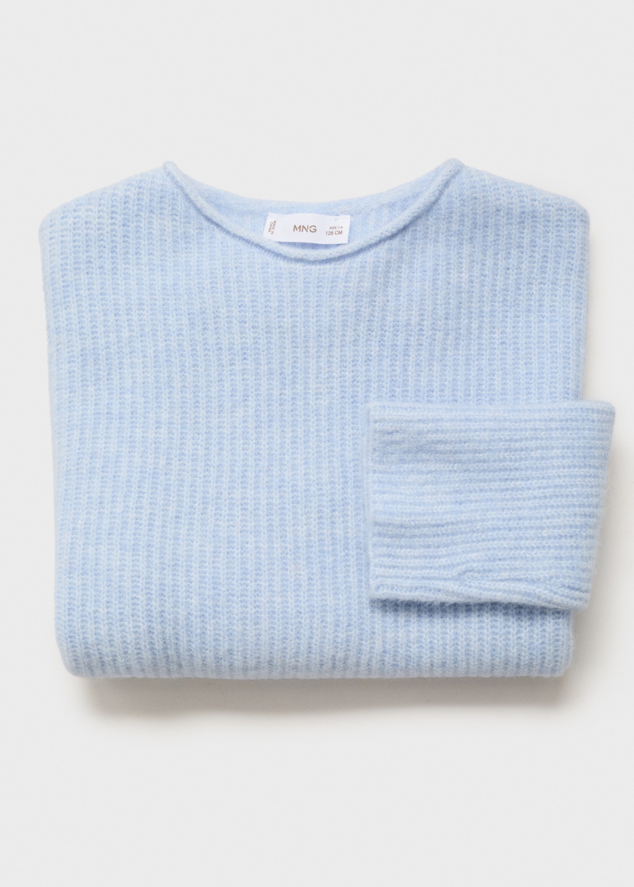 Rippstrickpullover - Detail des Artikels 8, Himmelblau. Ref: 17074416-00.