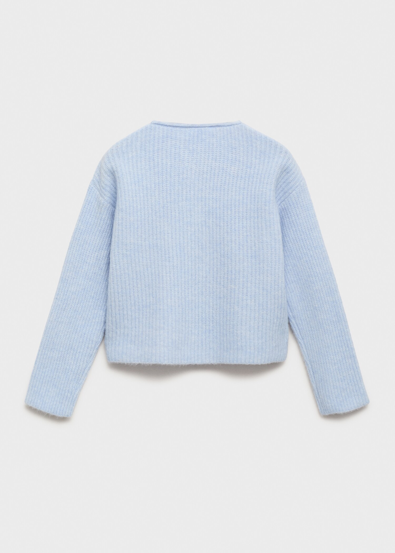 Knitted ribbed sweater - Reverse of the article