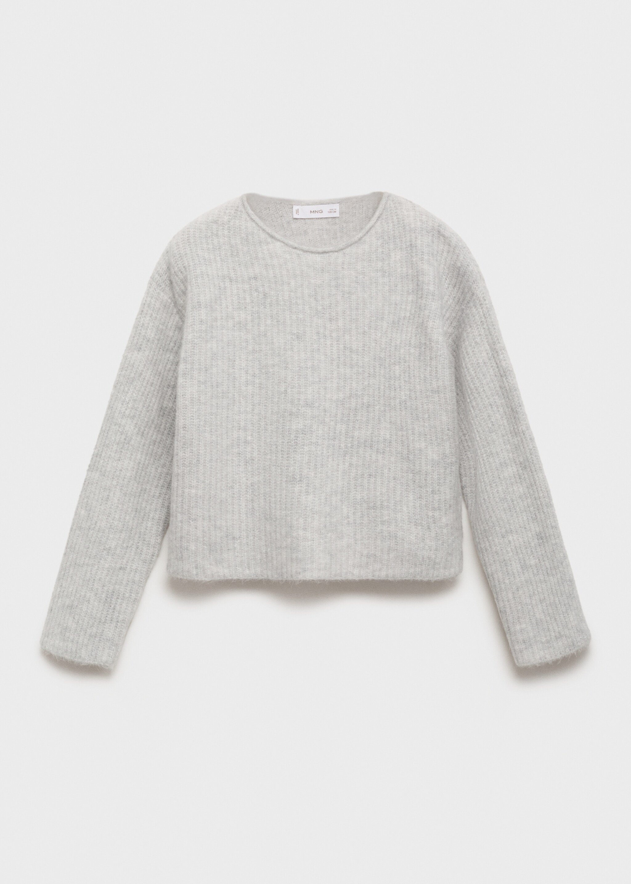 Knitted ribbed sweater - Article without model, Light Heather Grey. Ref: 17074416-00.